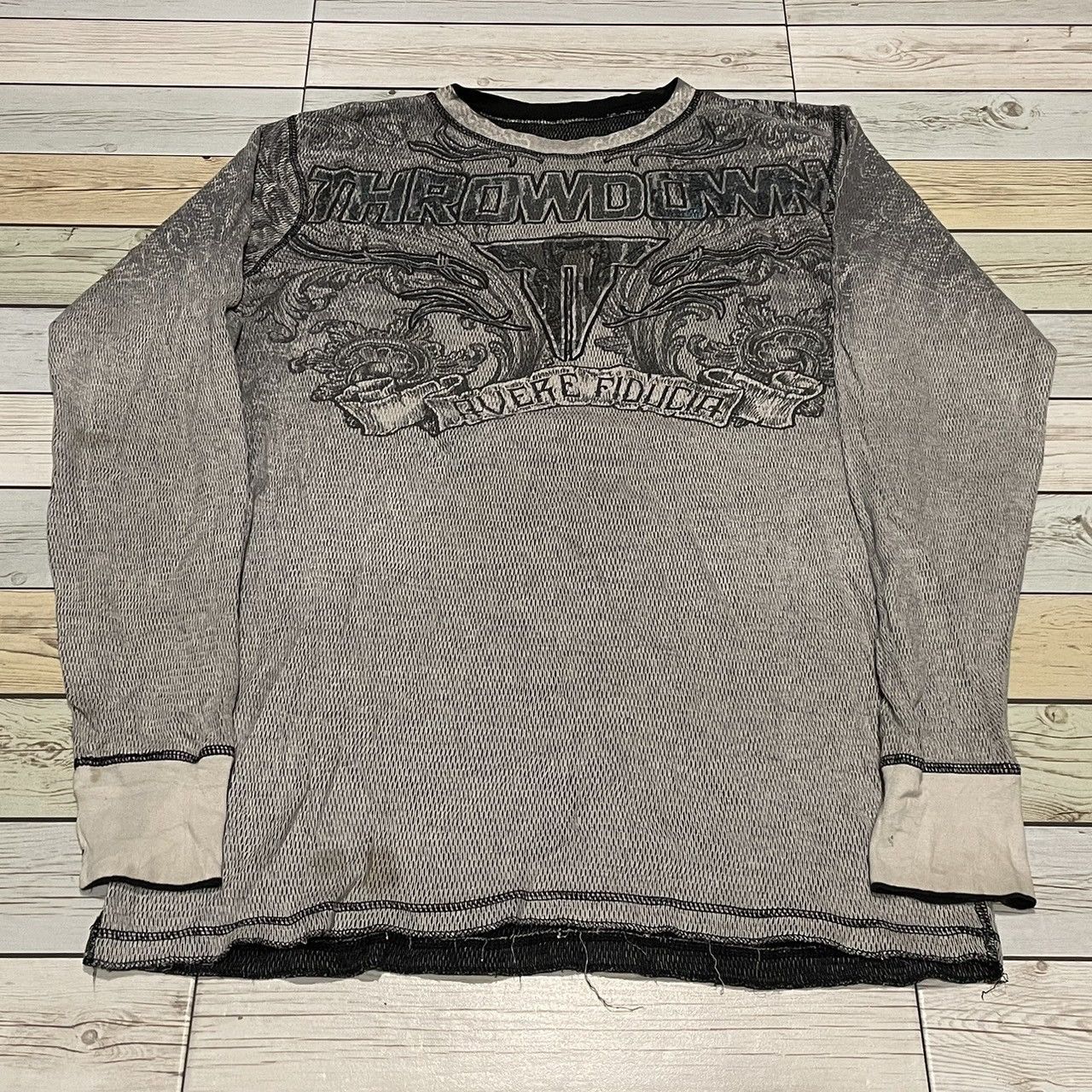 Affliction × Ed Hardy Rare Throwdown Reversible Longsleeve Y2K Affliction Style Size US L / EU 52-54 / 3 - 1 Thumbnail