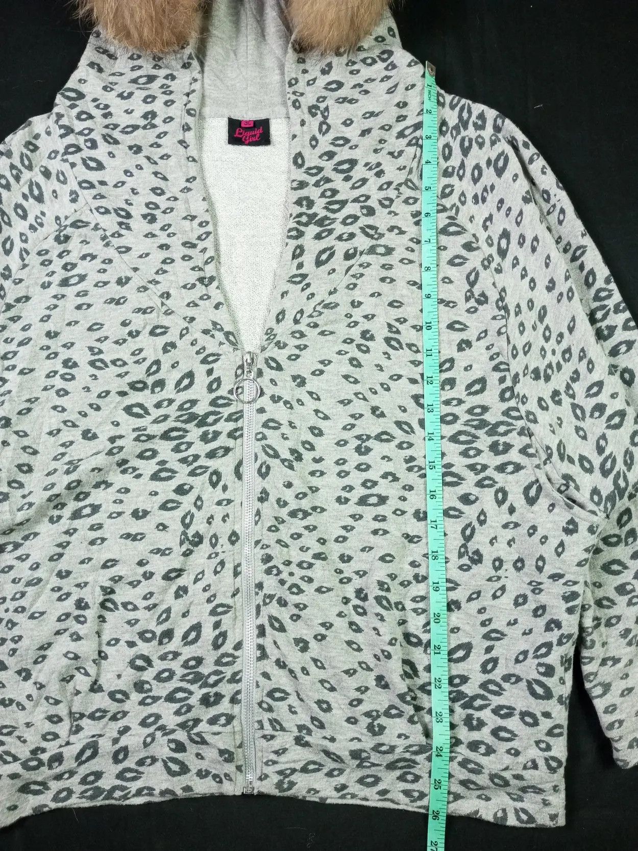 Japanese Brand × Le Grande Bleu (L.G.B.) LIQUID GIRL Oversized Fur Leopard Batwing Zip Hoodie Size US XXL / EU 58 / 5 - 13 Thumbnail