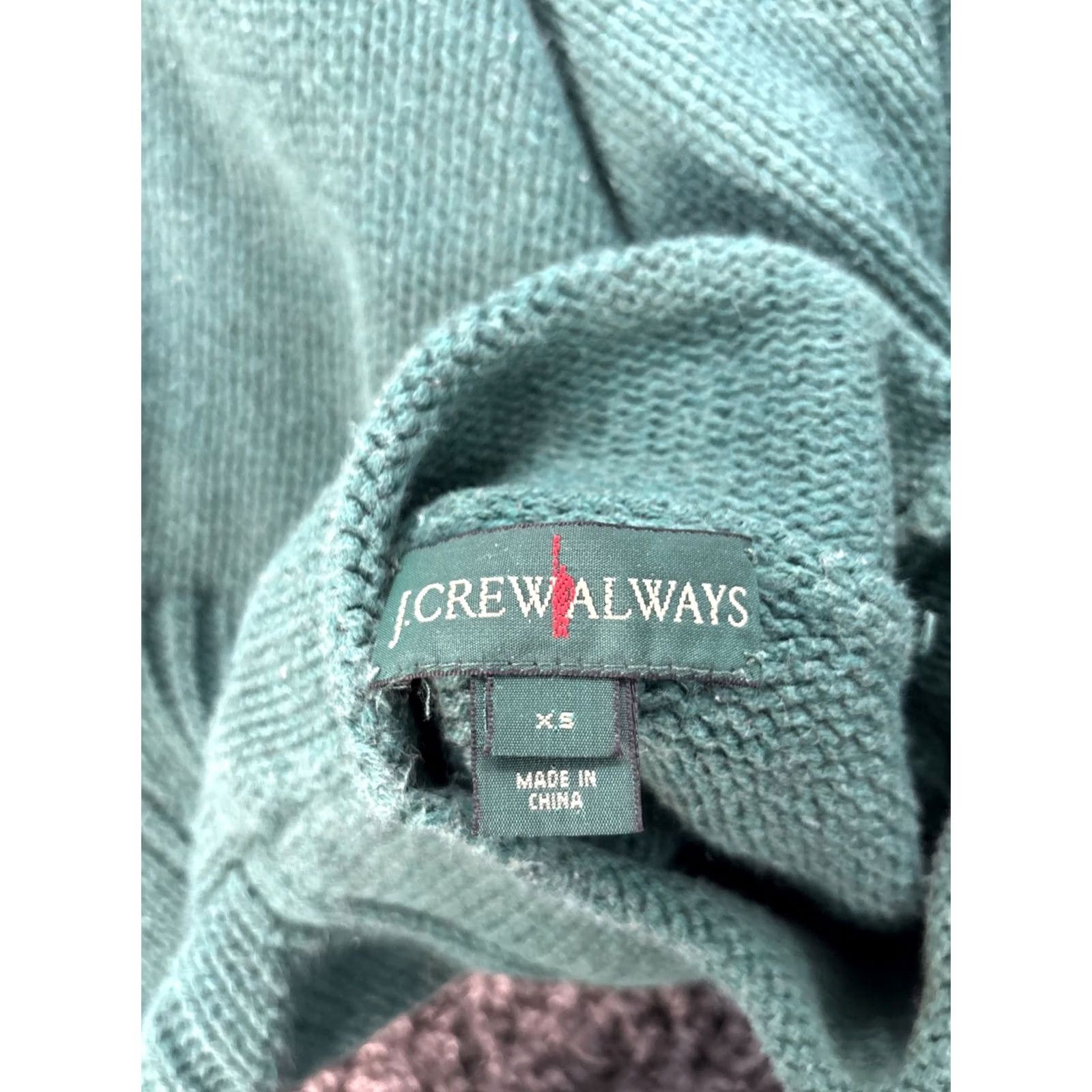 J.Crew VINTAGE J.CREW Sweater Shirt Womens XS Green Mock Neck Fisherman Preppy Oarsman Size XS / US 0-2 / IT 36-38 - 5 Thumbnail