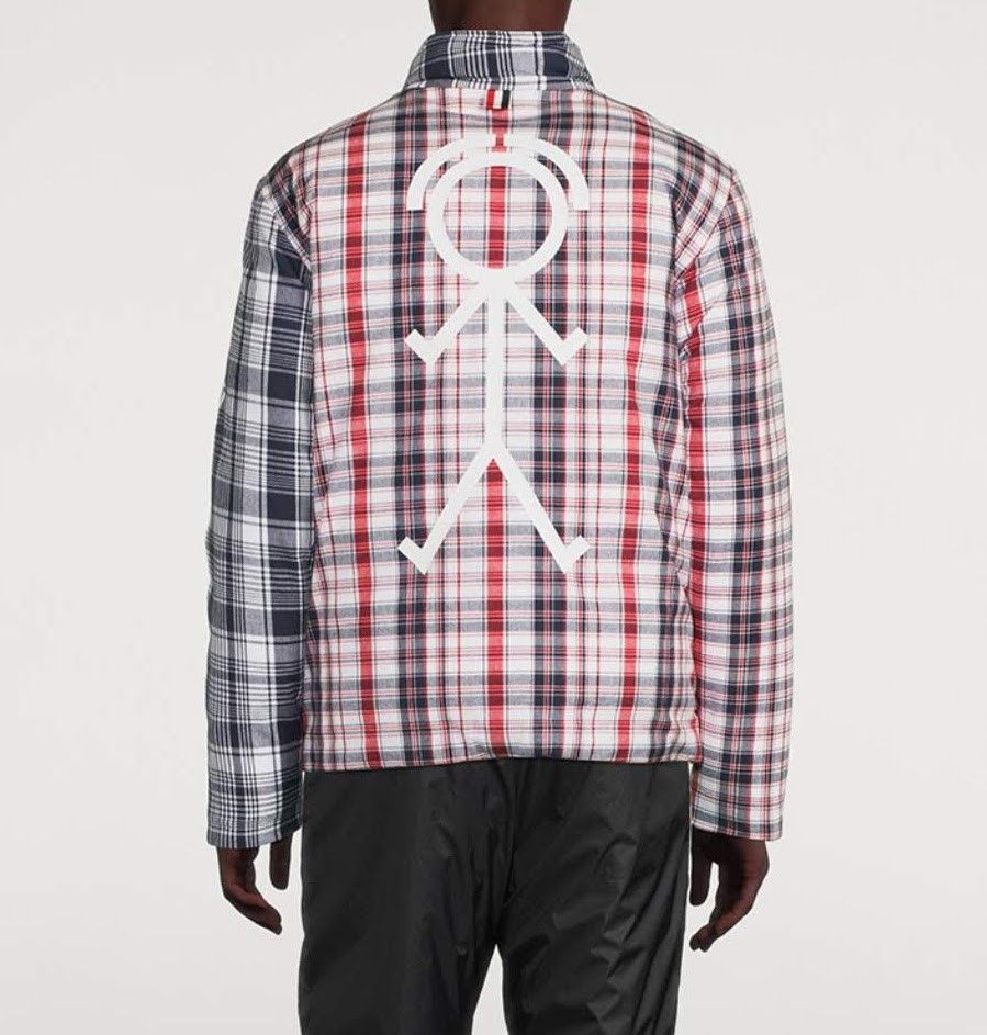 image of Thom Browne Mr. Thom Framis Down Jacket In Multicolor Funmix Print, Men's (Size Medium)