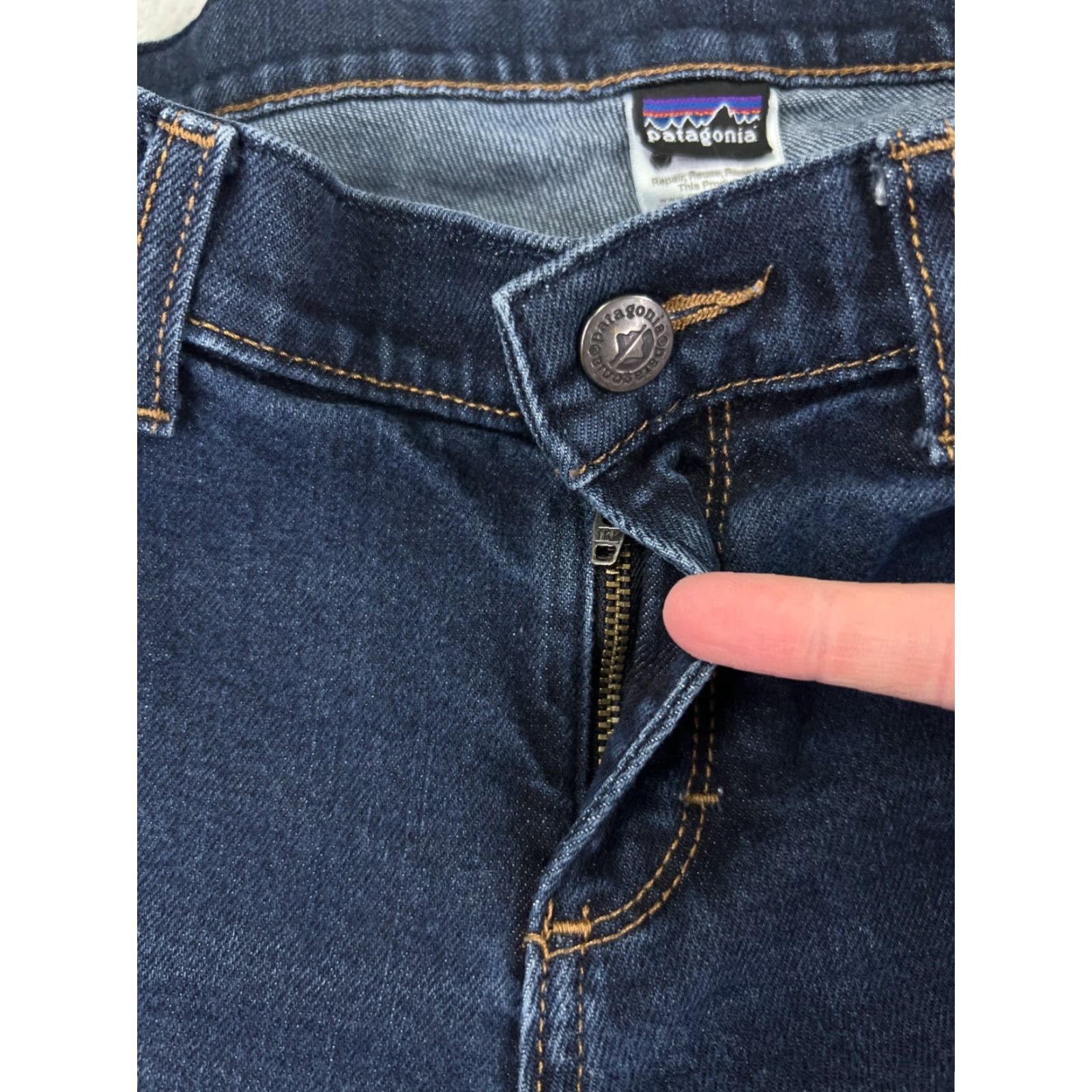 Patagonia Patagonia Jeans Womens 28 Blue Denim Dark Wash Low Rise Bootcut 28x31 Size 24" / US 00 / IT 34 - 5 Thumbnail