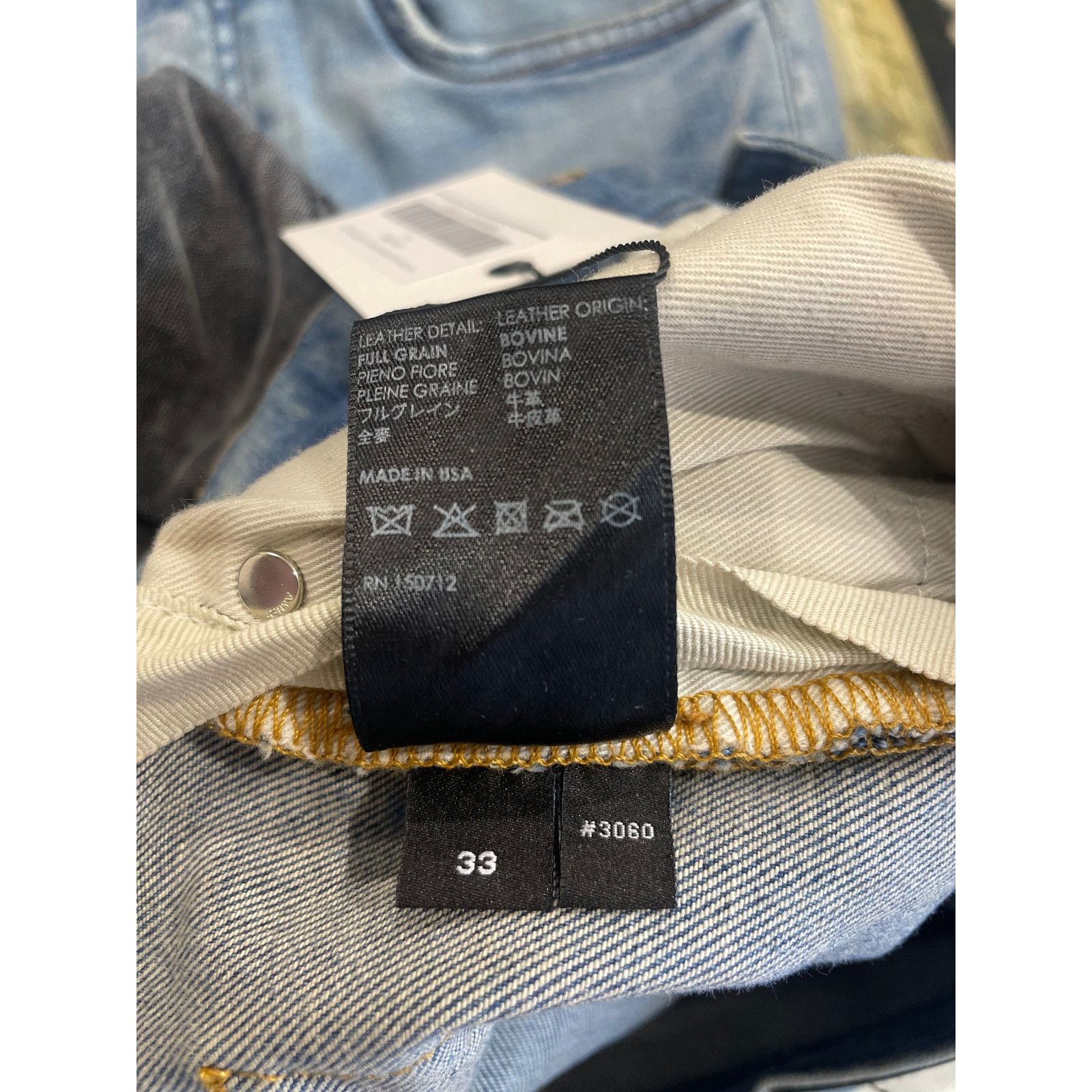 Amiri Amiri Clay Side Logo Light Wash Blue Jeans Size US 33 - 5 Thumbnail