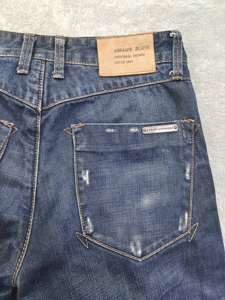 Armani × Armani Exchange × If Six Was Nine Armani Exchange Straight Cut Blue Denim Jeans Size US 29 - 5 Thumbnail