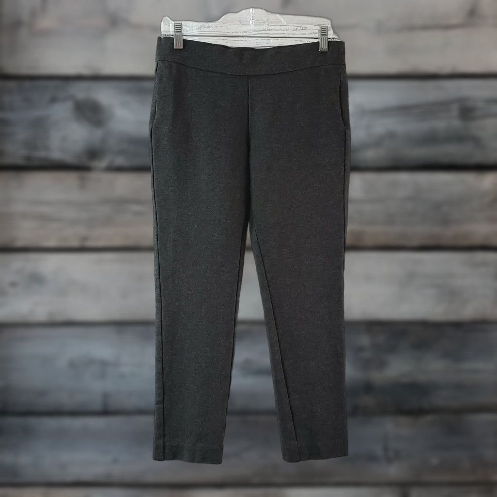 NYDJ NYDJ Womens Ponte Knit Cropped Skinny Pants Sz 4 Gray Mid Rise Pull On Womens Pants Cropped 4 Gray NYDJ Size 27" / US 4 / IT 40 - 1 Thumbnail