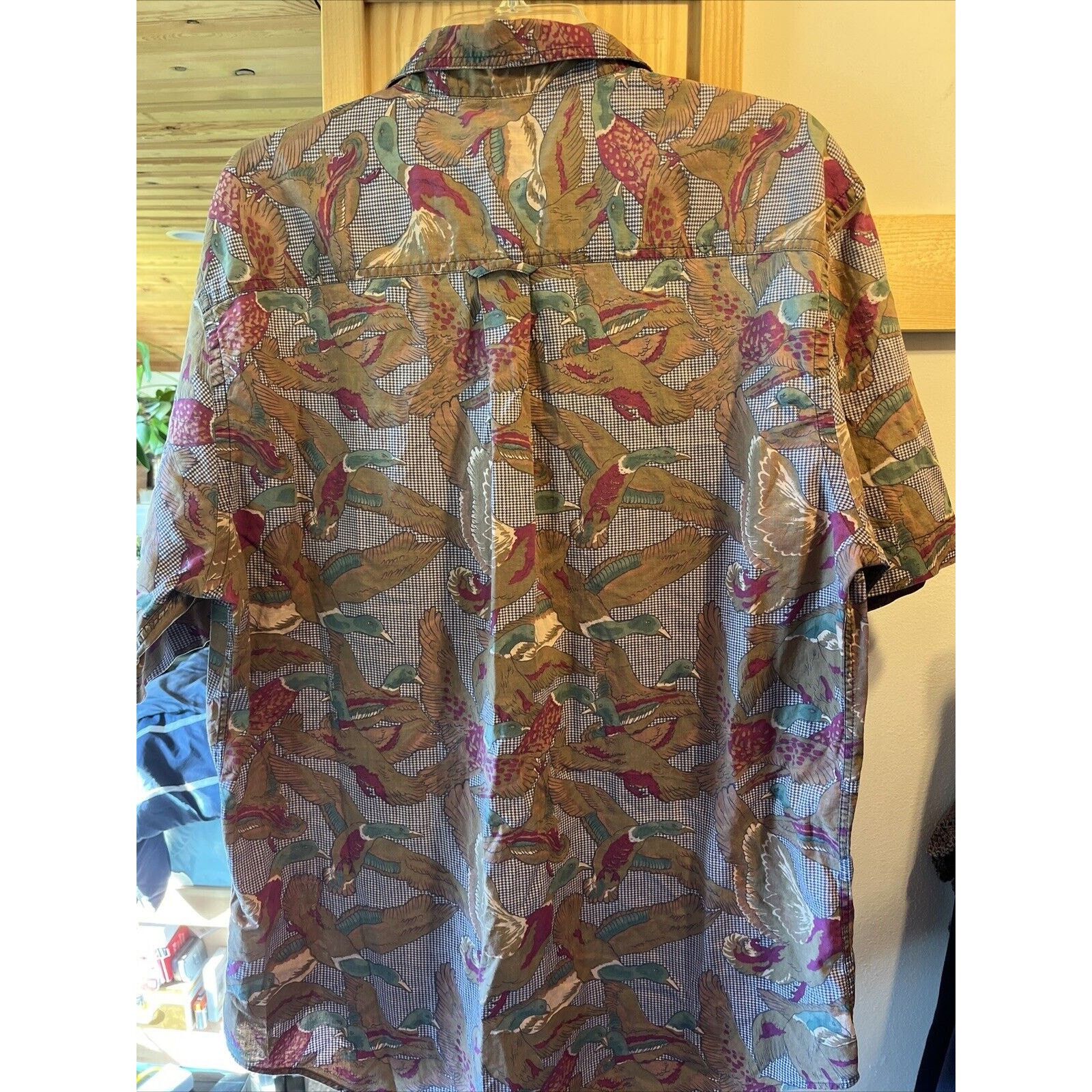 Allen Solly Allen Solly Vintage Men’s 17.5 34/35 Duck Print Cotton Shirt Size US L / EU 52-54 / 3 - 8 Thumbnail