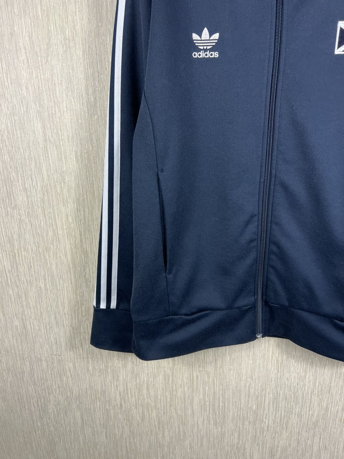 Adidas Vintage Adidas Scotland y2k navy zip track hoodie blokecore Size US L / EU 52-54 / 3 - 8 Thumbnail