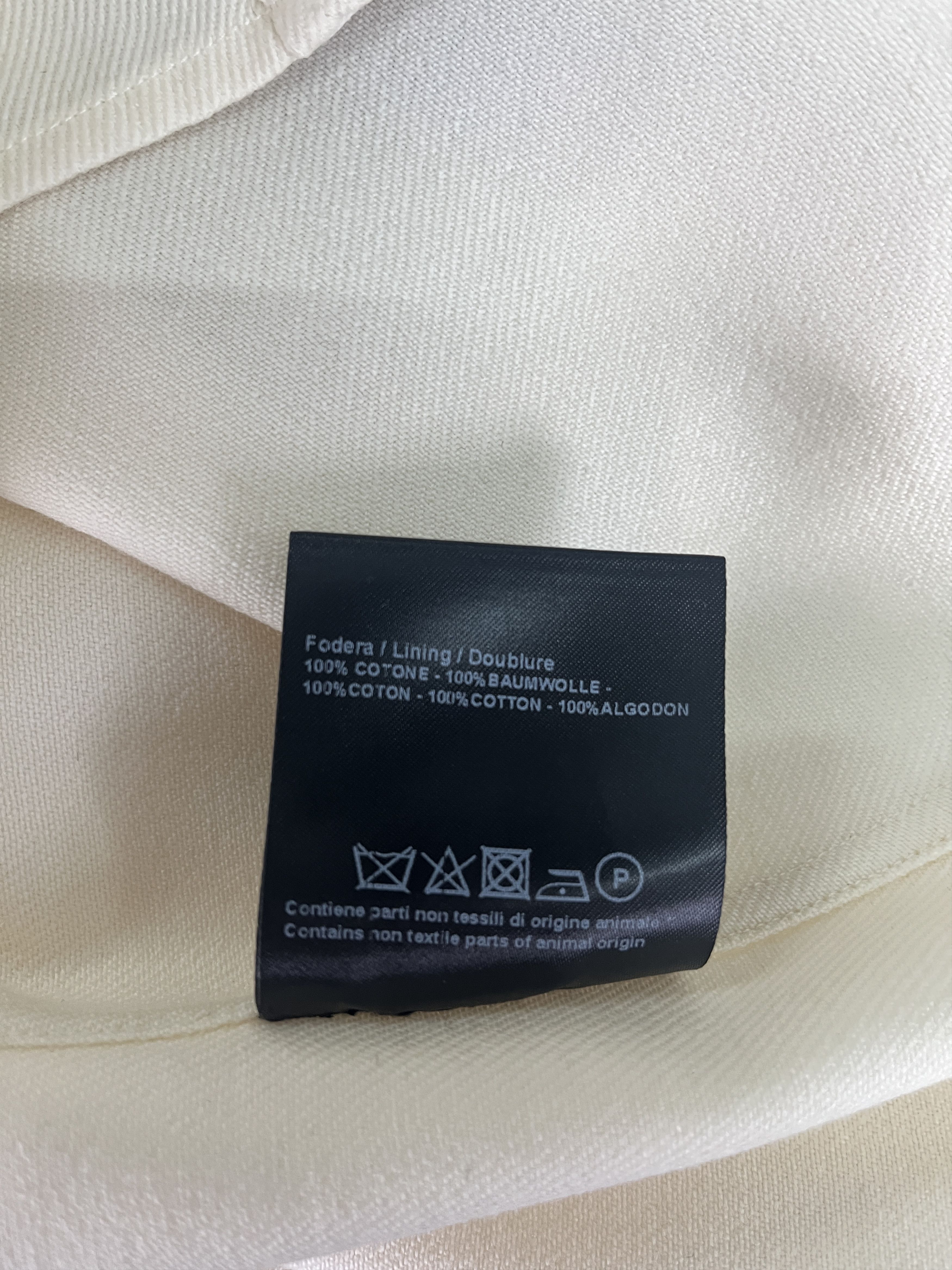 Calvin Klein Beige Virgin Wool Colorblock Pattern Western Shirt Size M / US 6-8 / IT 42-44 - 5 Thumbnail