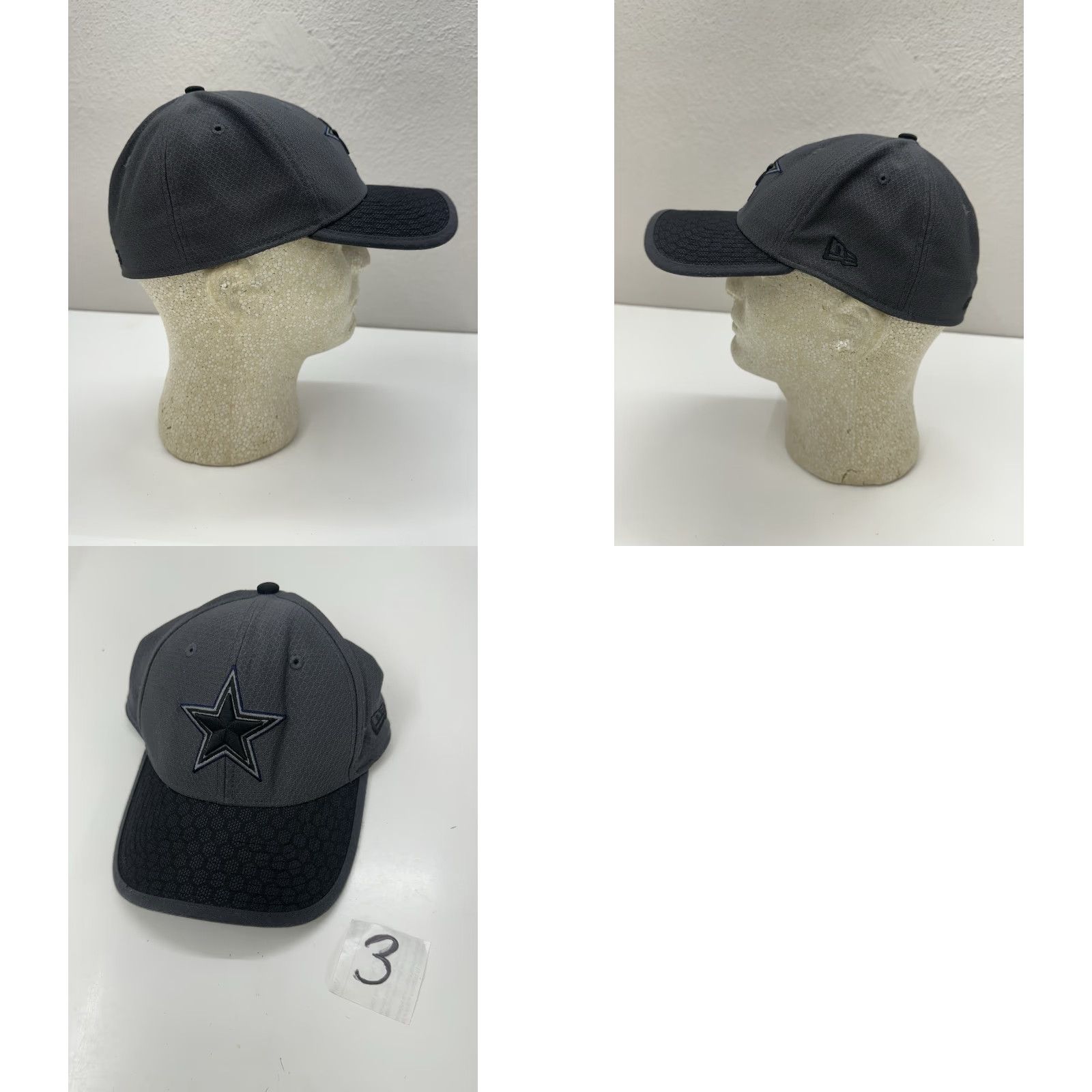 New Era New Era 39Thirty Fitted Hat Gray NFL Dallas Cowboys Cap Adult One Size Color Gray Brand New Era Style Baseball Cap Mens Men Size ONE SIZE - 8 Thumbnail