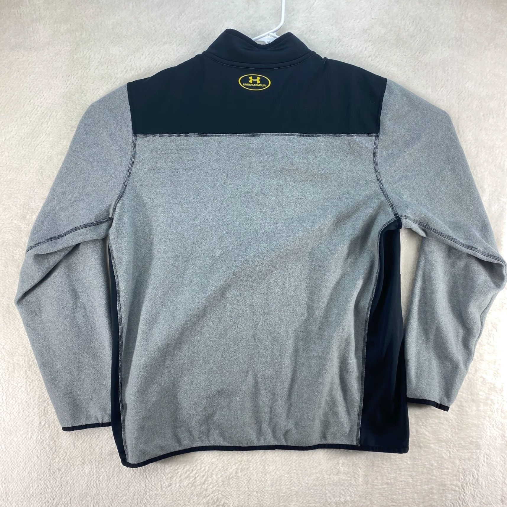 Under Armour VINTAGE Under Armour Cold Gear Long Sleeve Shirt Mens Loose Fit 1/4 Zip Gray Black XL Size US XL / EU 56 / 4 - 2 Thumbnail