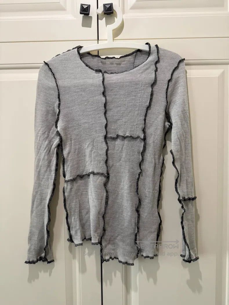 Yohji Yamamoto Yohji Yamamoto Grey and white color-block long sleeve Size XS / US 0-2 / IT 36-38 - 1 Thumbnail