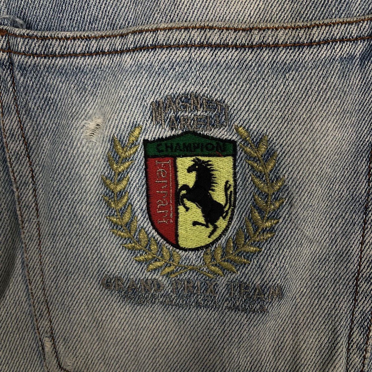 Japanese Brand VINTAGE MAGNETI MARELLI MILANO FERRARI JEANS DENIM Size US 28 / EU 44 - 9 Thumbnail