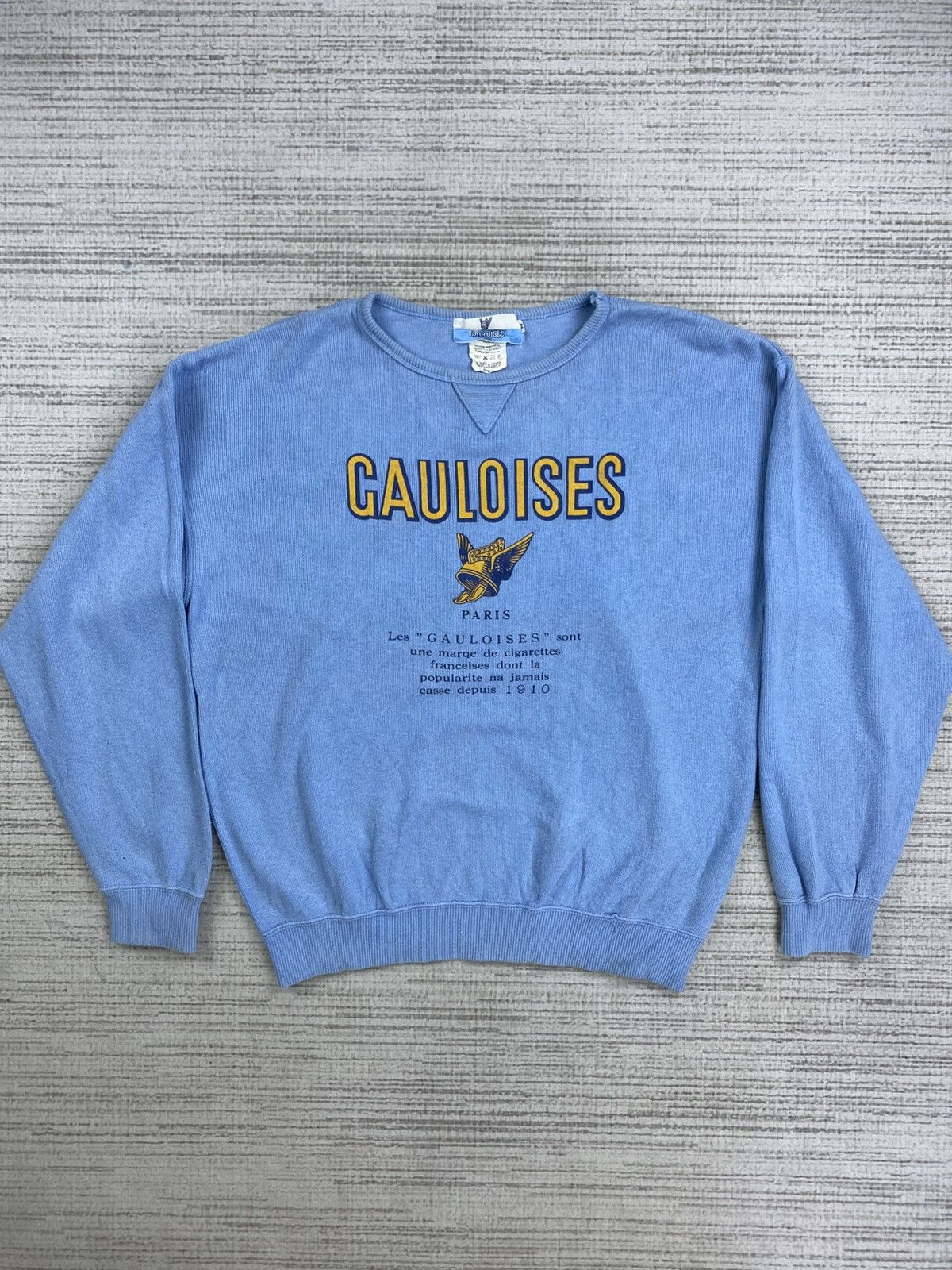 Vintage Vintage 80s Gauloises Paris Big Spellout Sweatshirt Size US M / EU 48-50 / 2 - 5 Thumbnail
