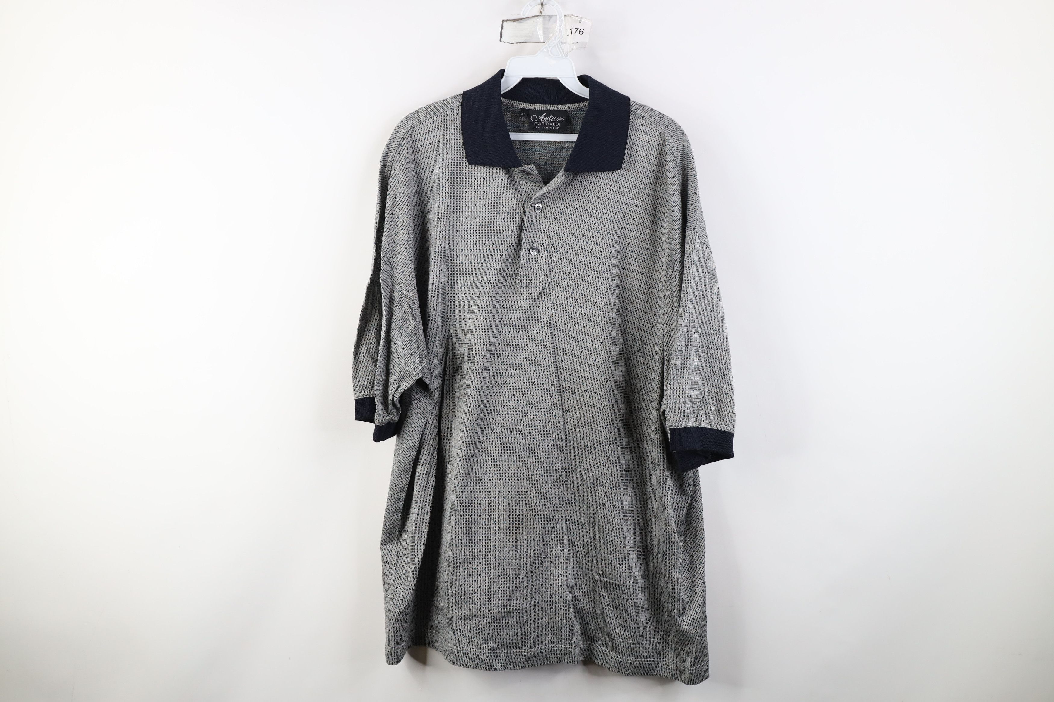 Vintage Vintage 90s Streetwear Polka Dot Knit Golf Polo Shirt Size US XL / EU 56 / 4 - 1 Thumbnail