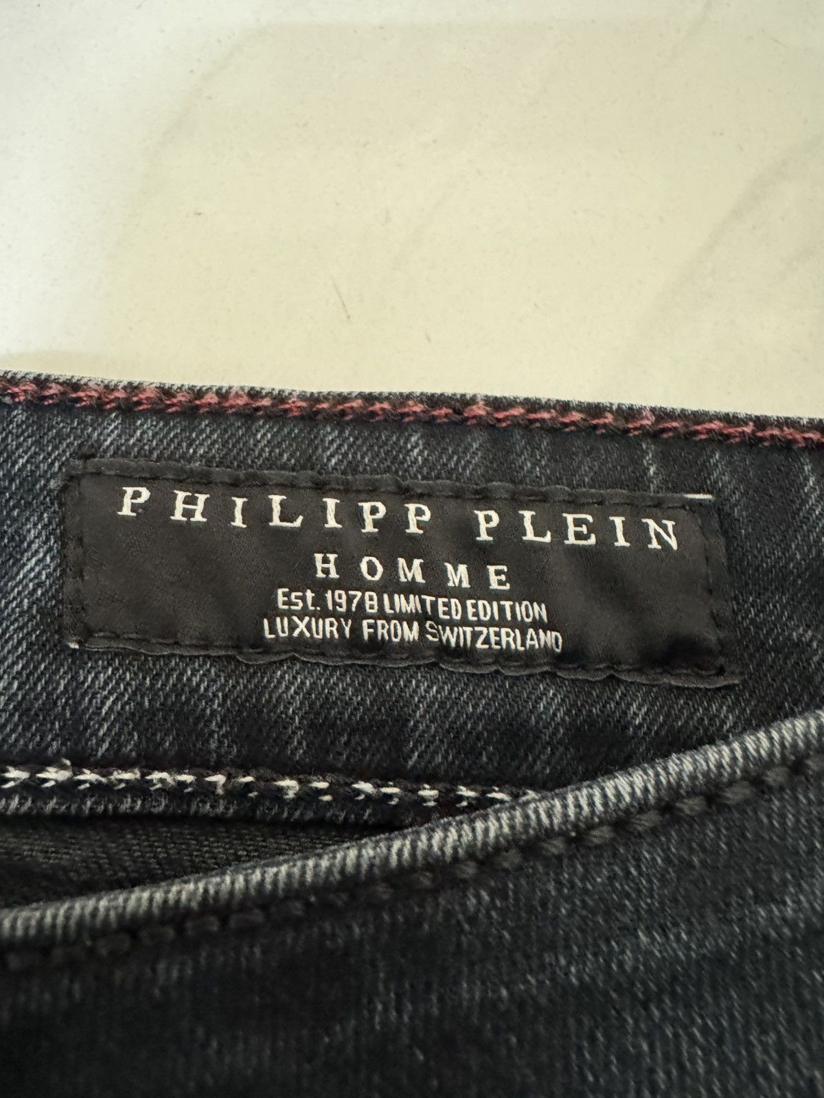 Philipp Plein Philipp Plein men's blue stretch-cotton denim jeans Size US 32 / EU 48 - 8 Thumbnail