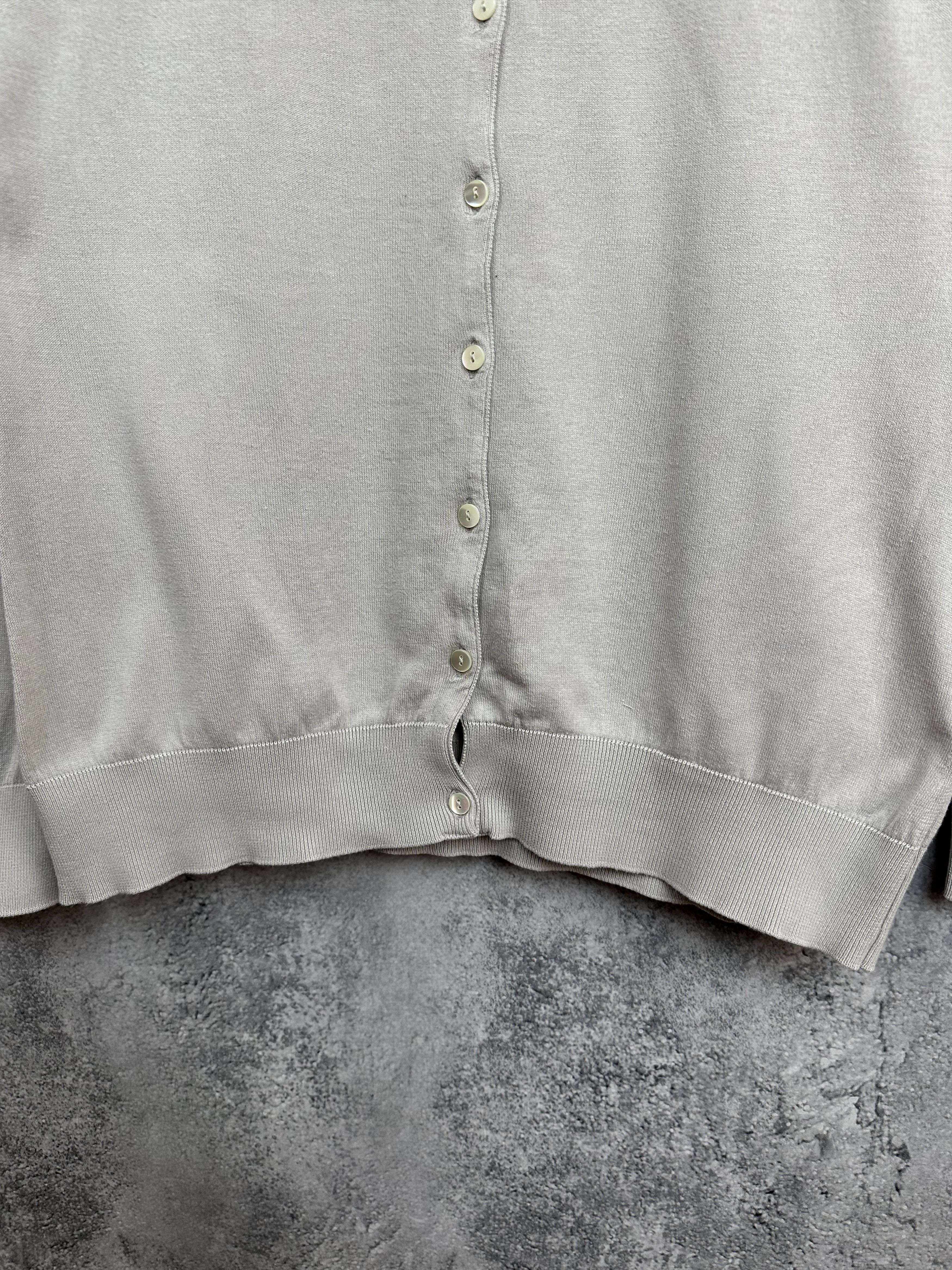 John Smedley John Smedley Sea Island Cotton Cardigan Crew Lightweight Size L / US 10 / IT 46 - 7 Thumbnail