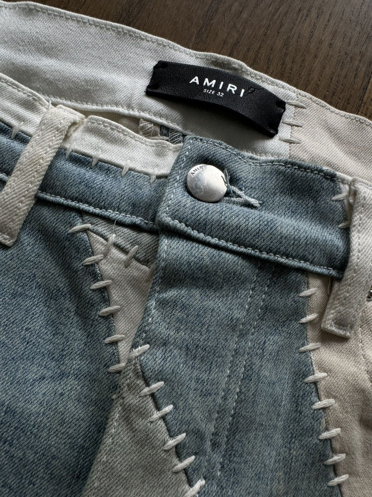 Amiri Amiri Jeans Patchwork Stitched Skinny Denim Size US 32 / EU 48 - 4 Thumbnail