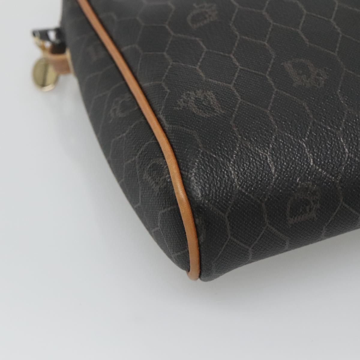 DIOR Honeycomb Canvas Shoulder Bag Black Gold