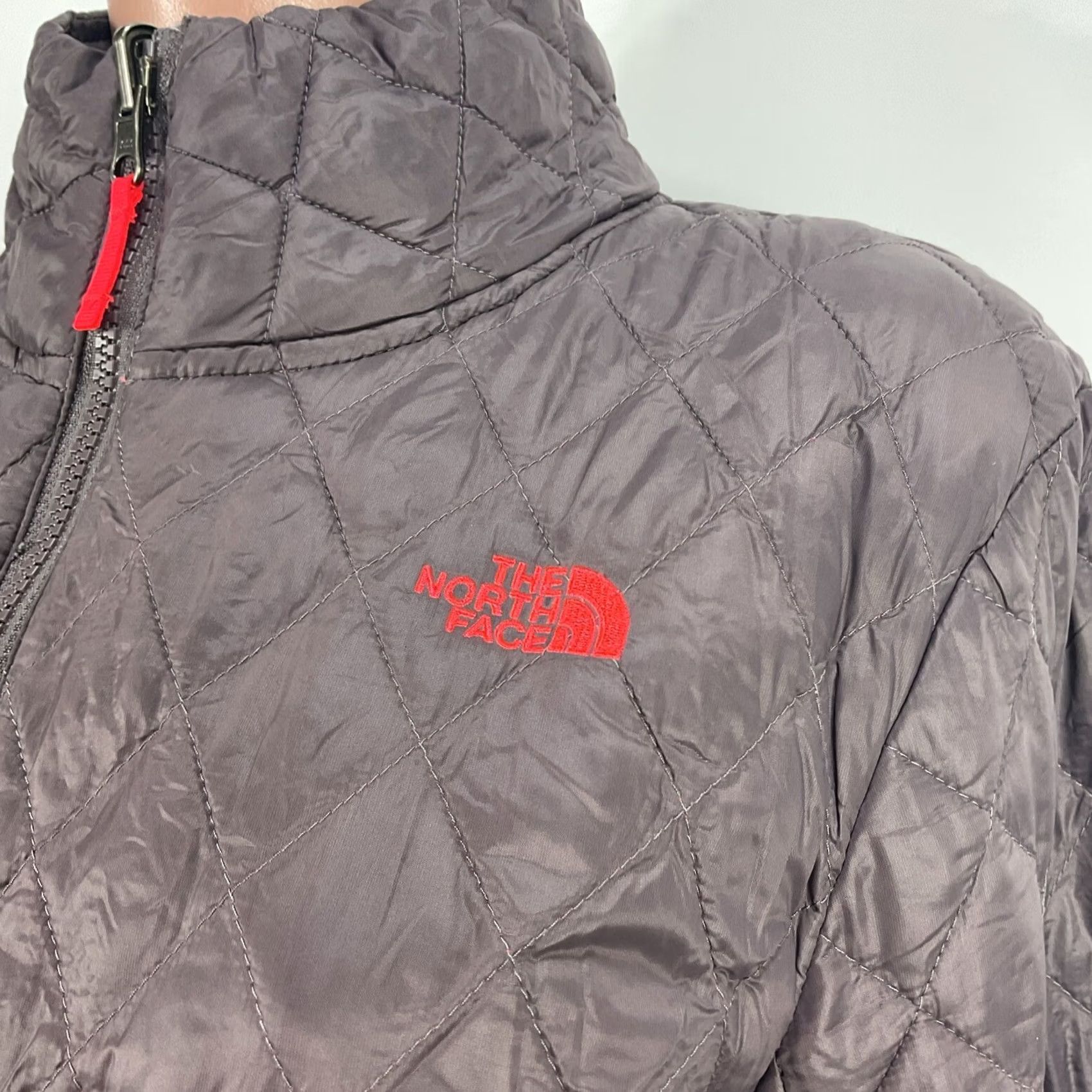 The North Face The North Face Thermoball Quilted Jacket Womens L Brown Coral Pink Quilted Puffer Jacket Thermoball Size L / US 10 / IT 46 - 4 Thumbnail