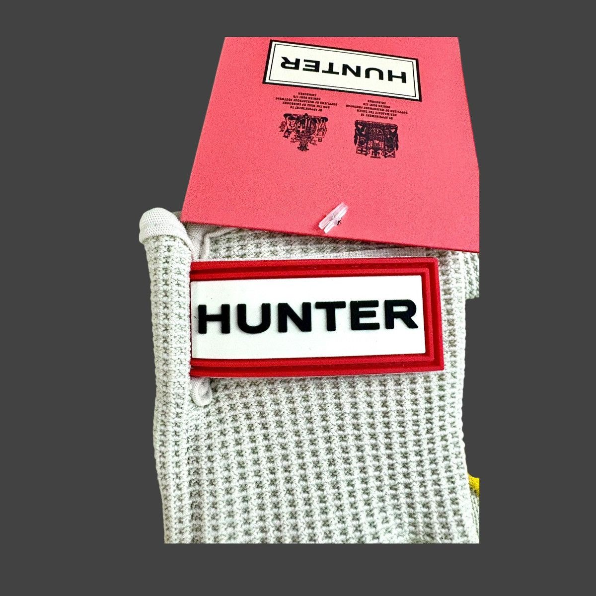 Hunter Hunter Rubberized Logo Work Gloves Yellow Red Sz S/M Unisex Size ONE SIZE - 8 Thumbnail