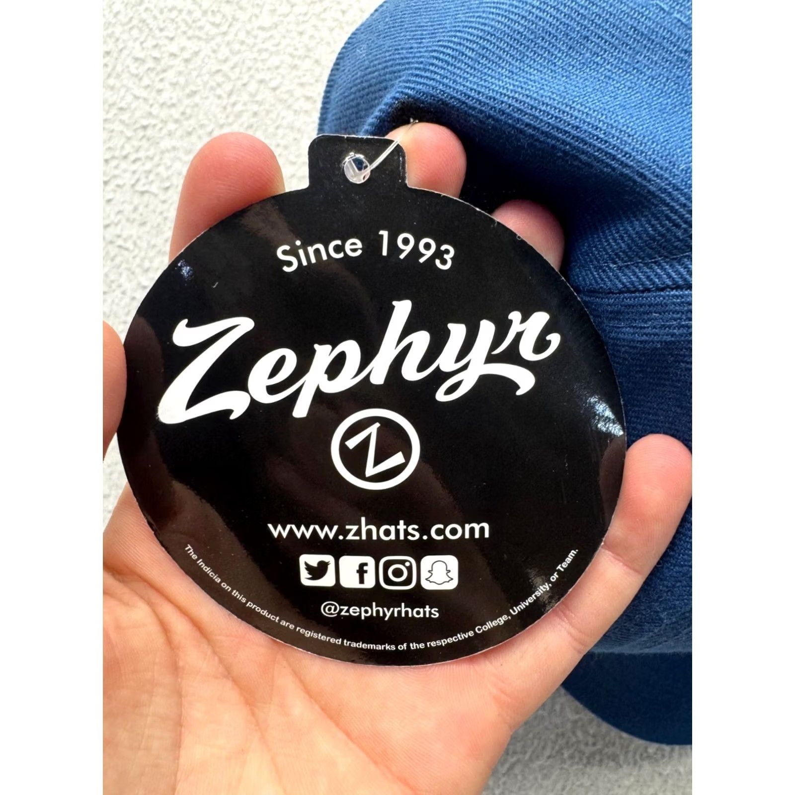 Zephyr Zephyr Snapback Hat Mens One Size Adjustable Braided Rope Detail Rapids Brewing Company Blue Size ONE SIZE - 6 Thumbnail