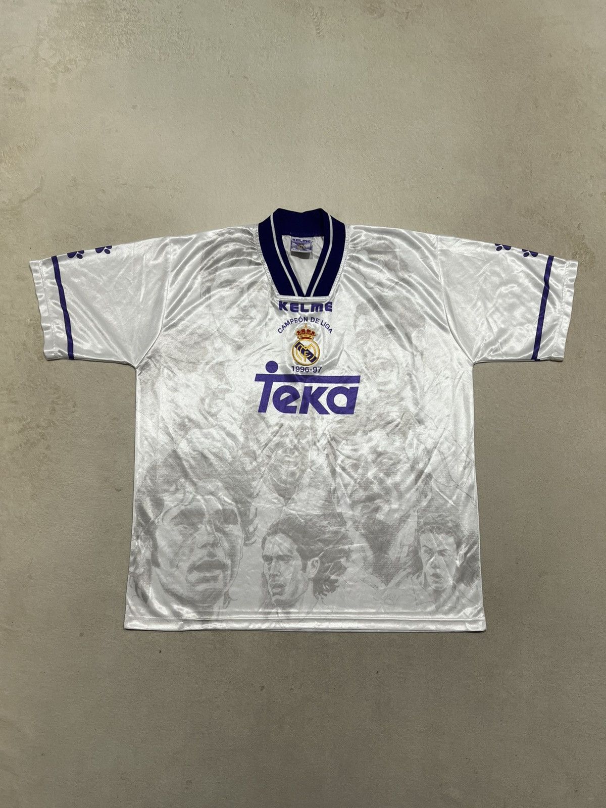 Vintage Real Madrid 1996/97 Kelme Campeon De Liga Jersey Size US L / EU 52-54 / 3 - 1 Thumbnail