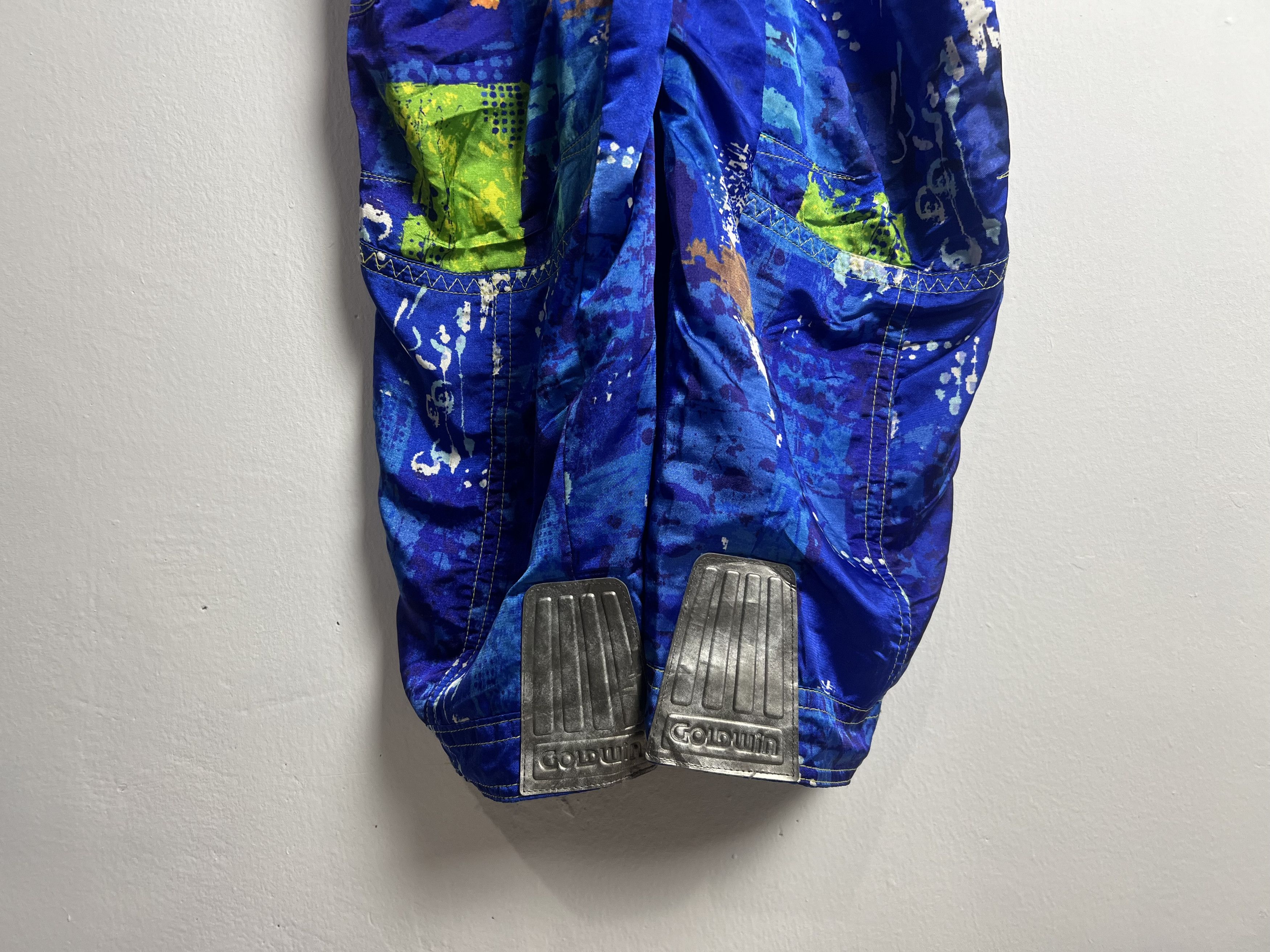 Goldwin Vintage Goldwin Blue Abstract Ski Bib Jumpsuit Size US 30 / EU 46 - 5 Thumbnail