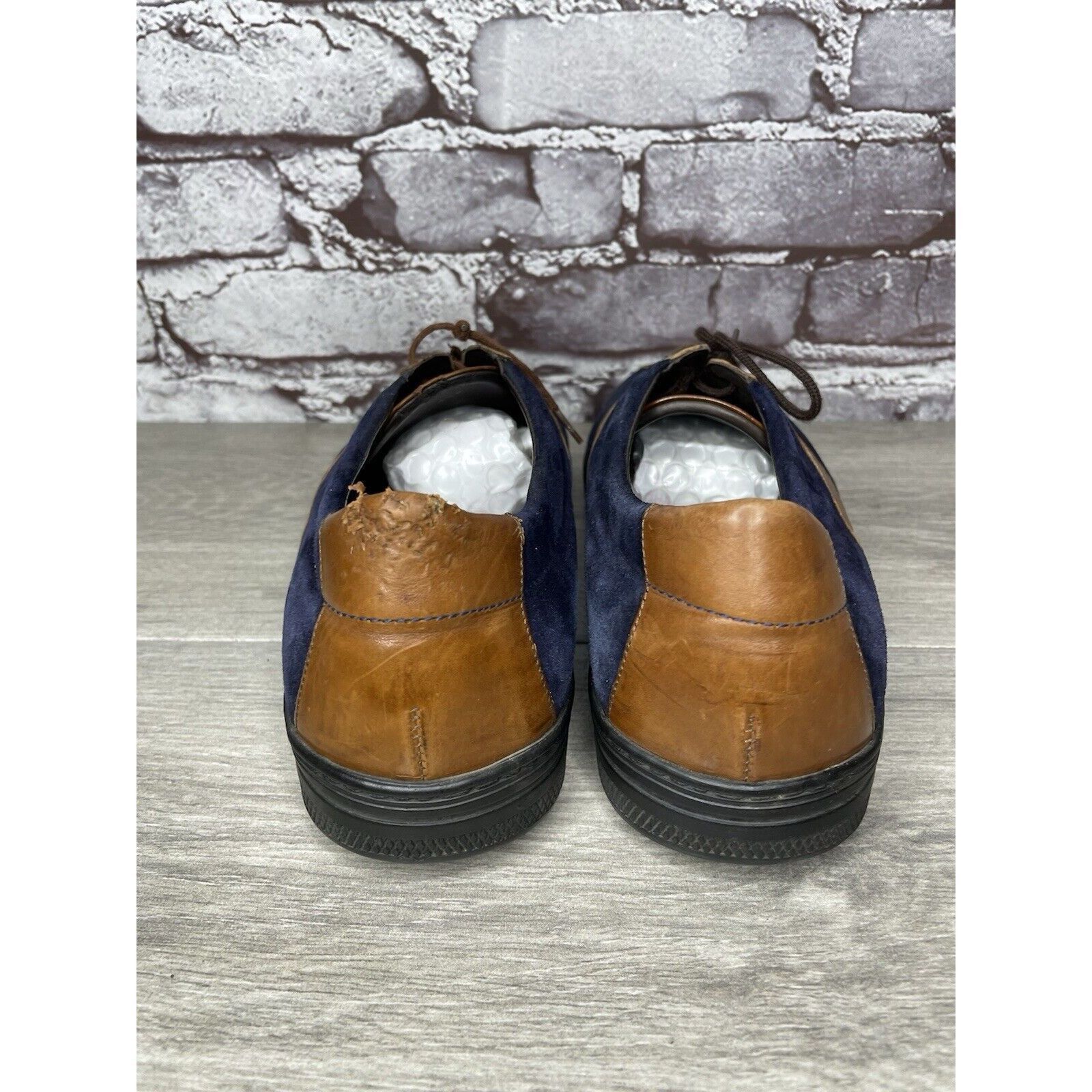Cole Haan Bragano Blue Suede Brown Leather Bicycle Casual Lace Shoes M Size US 9.5 / EU 42-43 - 7 Thumbnail
