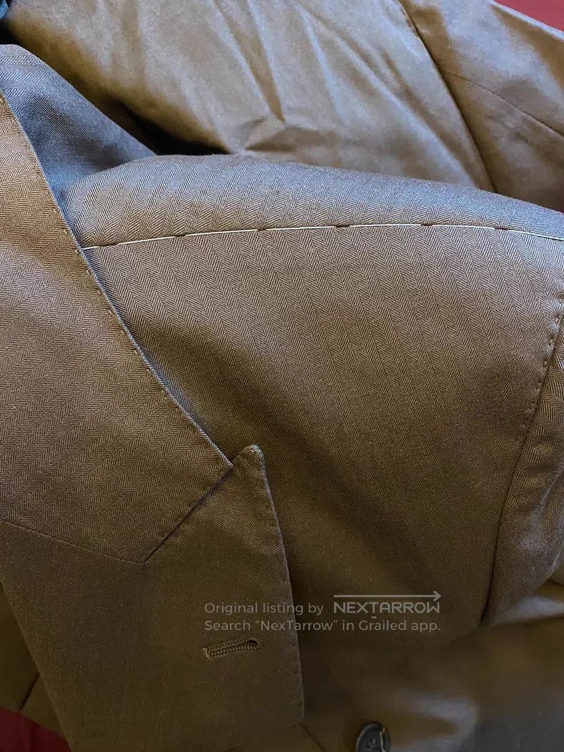 Brunello Cucinelli Brunello Cucinelli Double-breasted suit, herringbone fabri Size 50L - 6 Thumbnail
