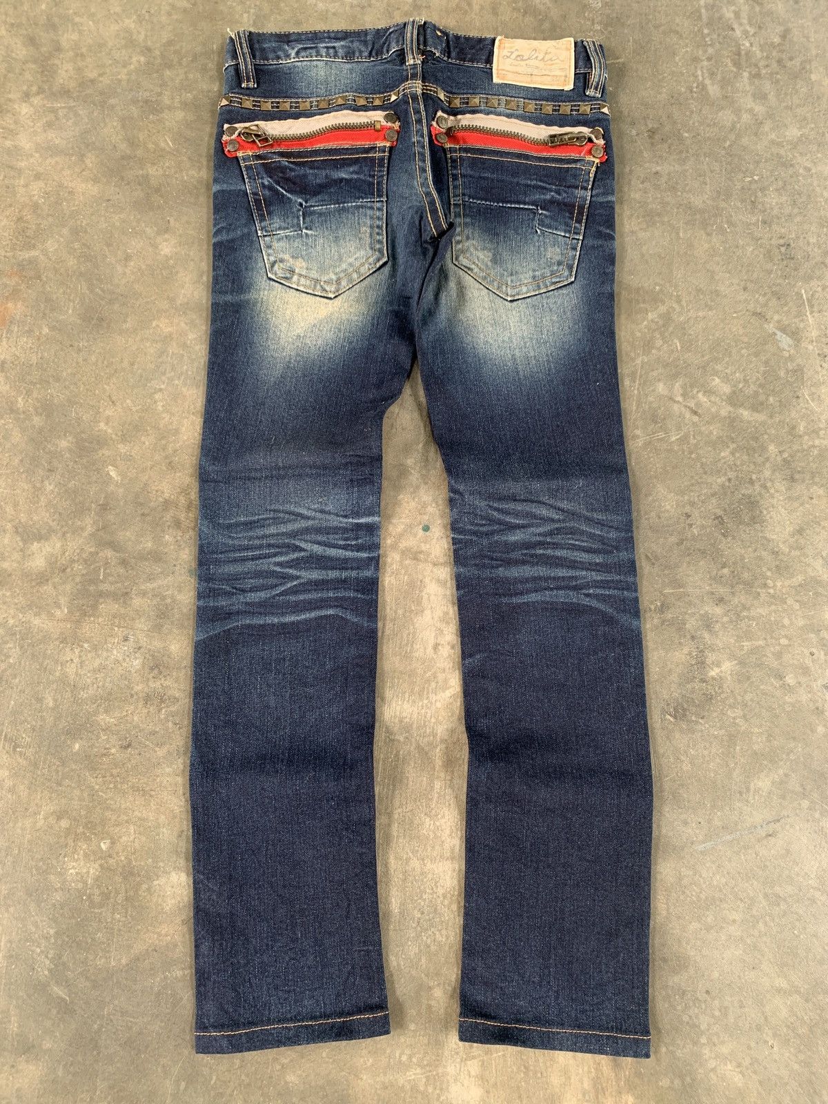 Japanese Brand Lolita whiskered fade skinny jeans vkei style Size 30" / US 8 / IT 44 - 2 Thumbnail
