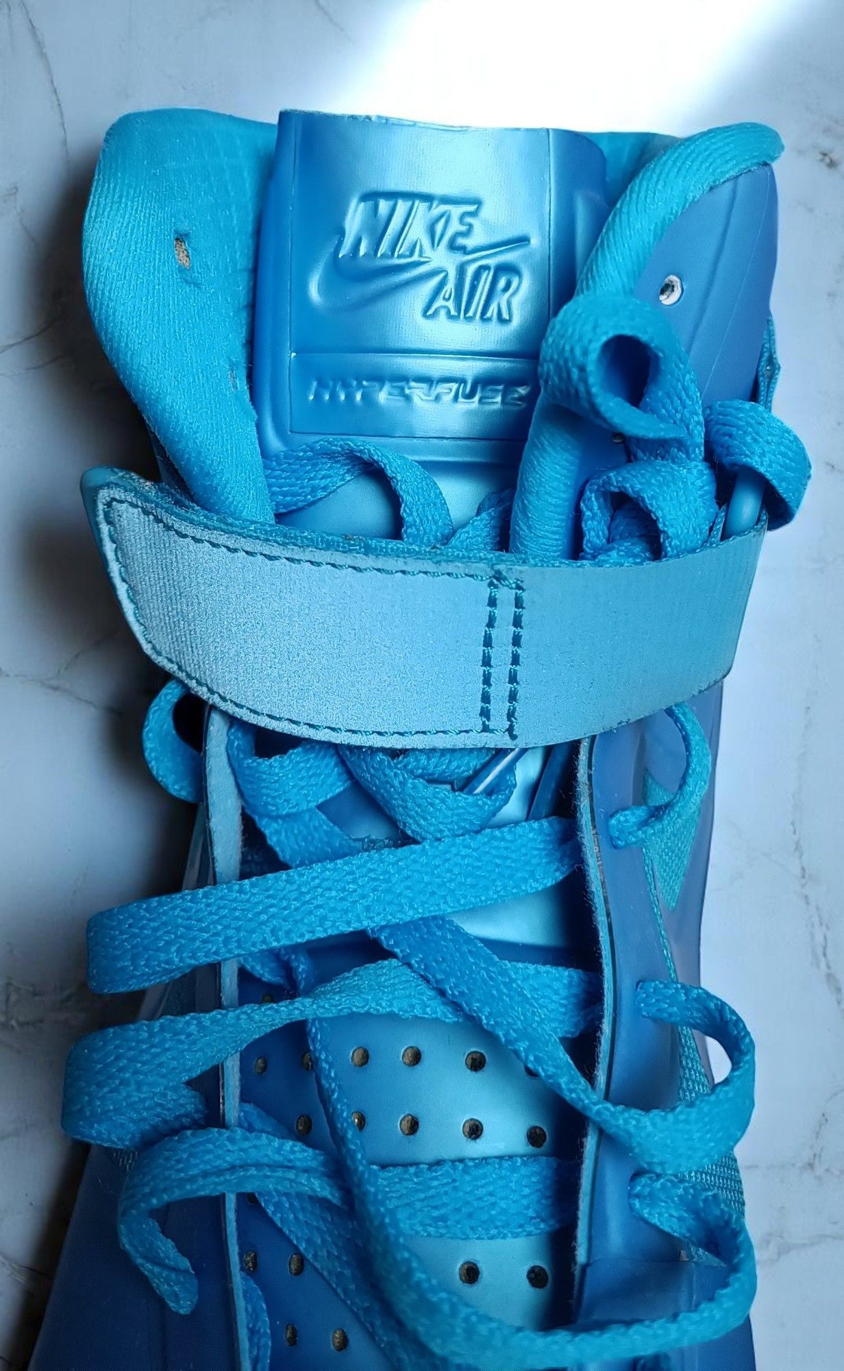 Nike NIKE AIR FORCE 1 HI HYPERFUSE PRM 'BLUE GLOW' DS (2011) Size US 10 / EU 43 - 17 Thumbnail