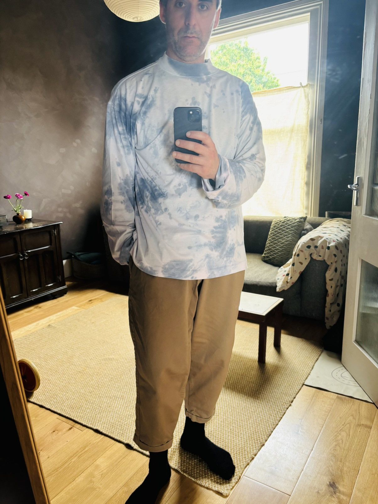 Dries Van Noten Dries van Noten Mock Neck Long Sleeve T-Shirt Size US M / EU 48-50 / 2 - 1 Thumbnail