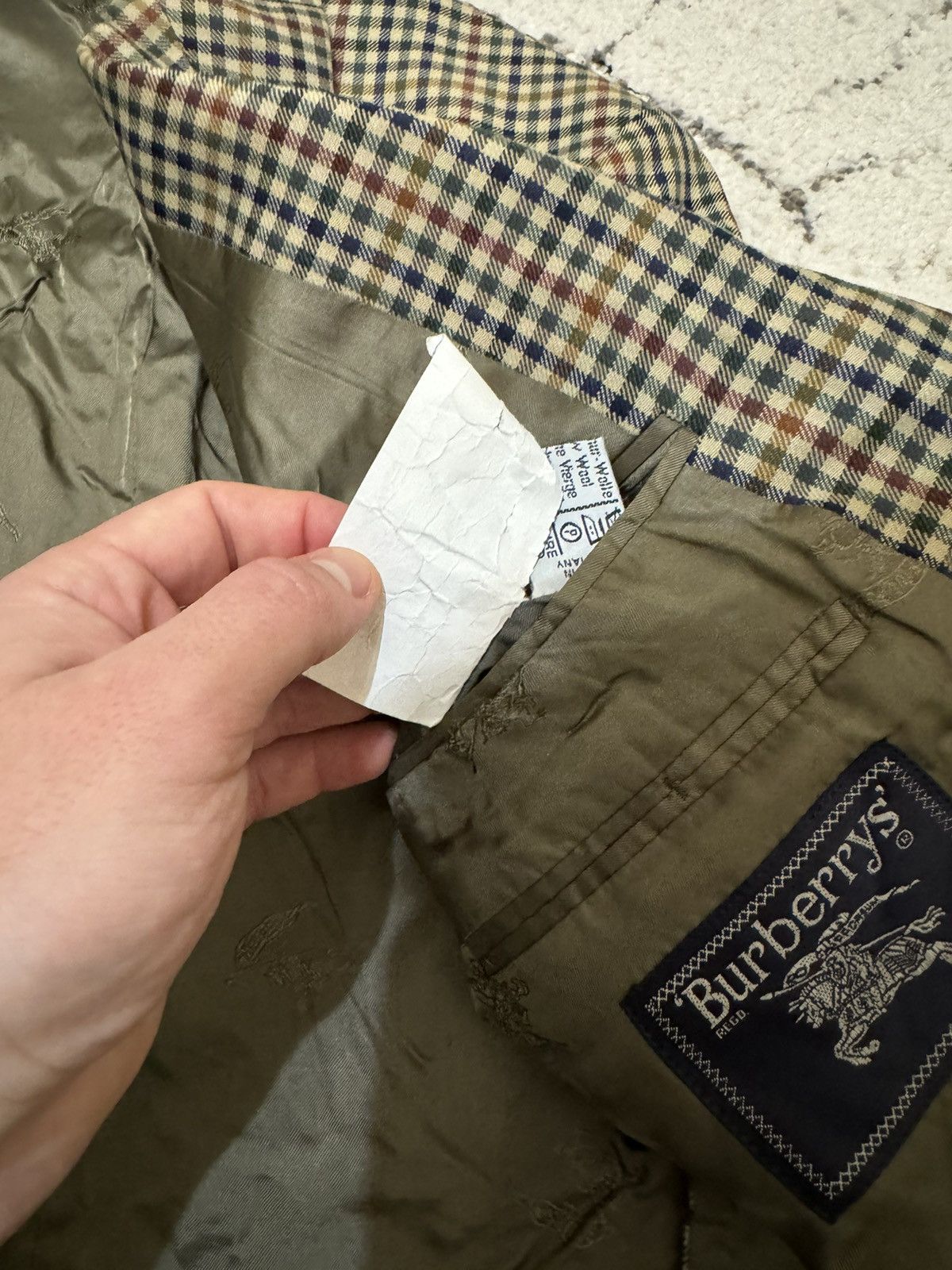 Burberry × Vintage Burberry’s Vintage Plaid Check Blazer Oldmoney Men’s Large Size 44R - 15 Thumbnail