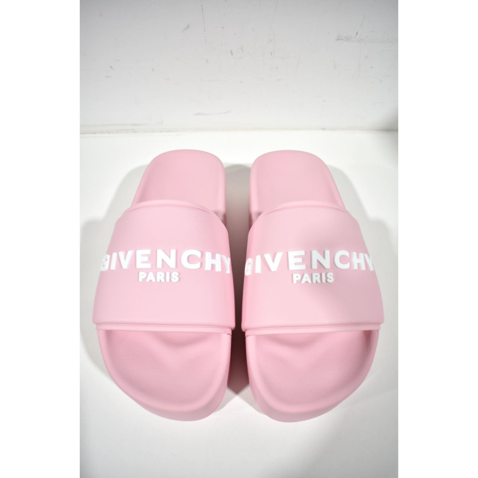 Givenchy Givenchy Pink Platform Rubber White Logo Slide On Pool Size US 10 / IT 40 - 7 Thumbnail