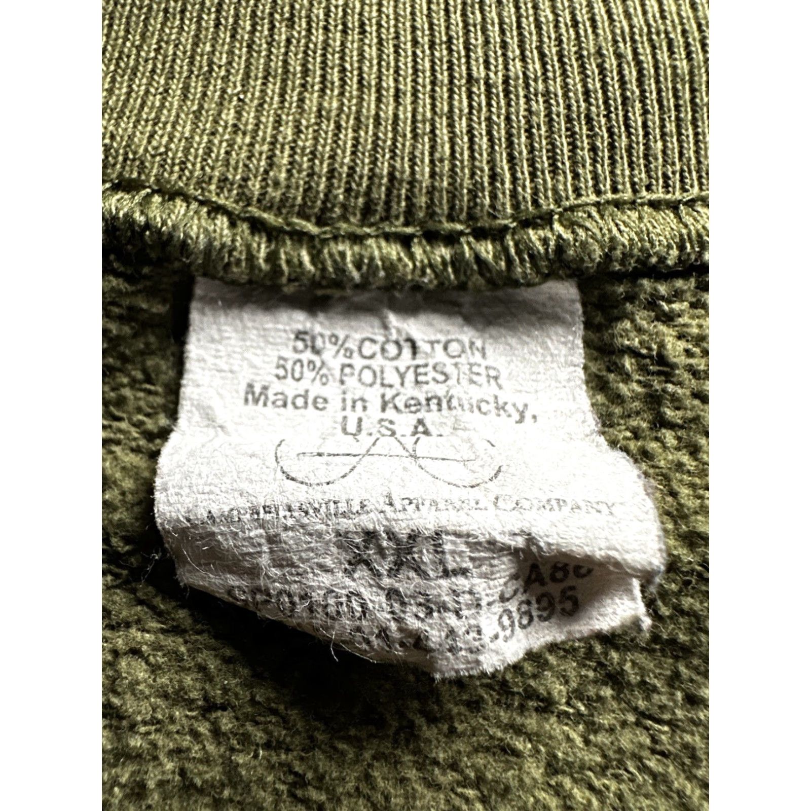 Olive VINTAGE USMC Sweater Mens 2XL Olive Green Pullover Sweatshirt Knit 90s Marine Logo Shirt Mens Regular Size 2XL Green 1990s Size US XXL / EU 58 / 5 - 4 Thumbnail