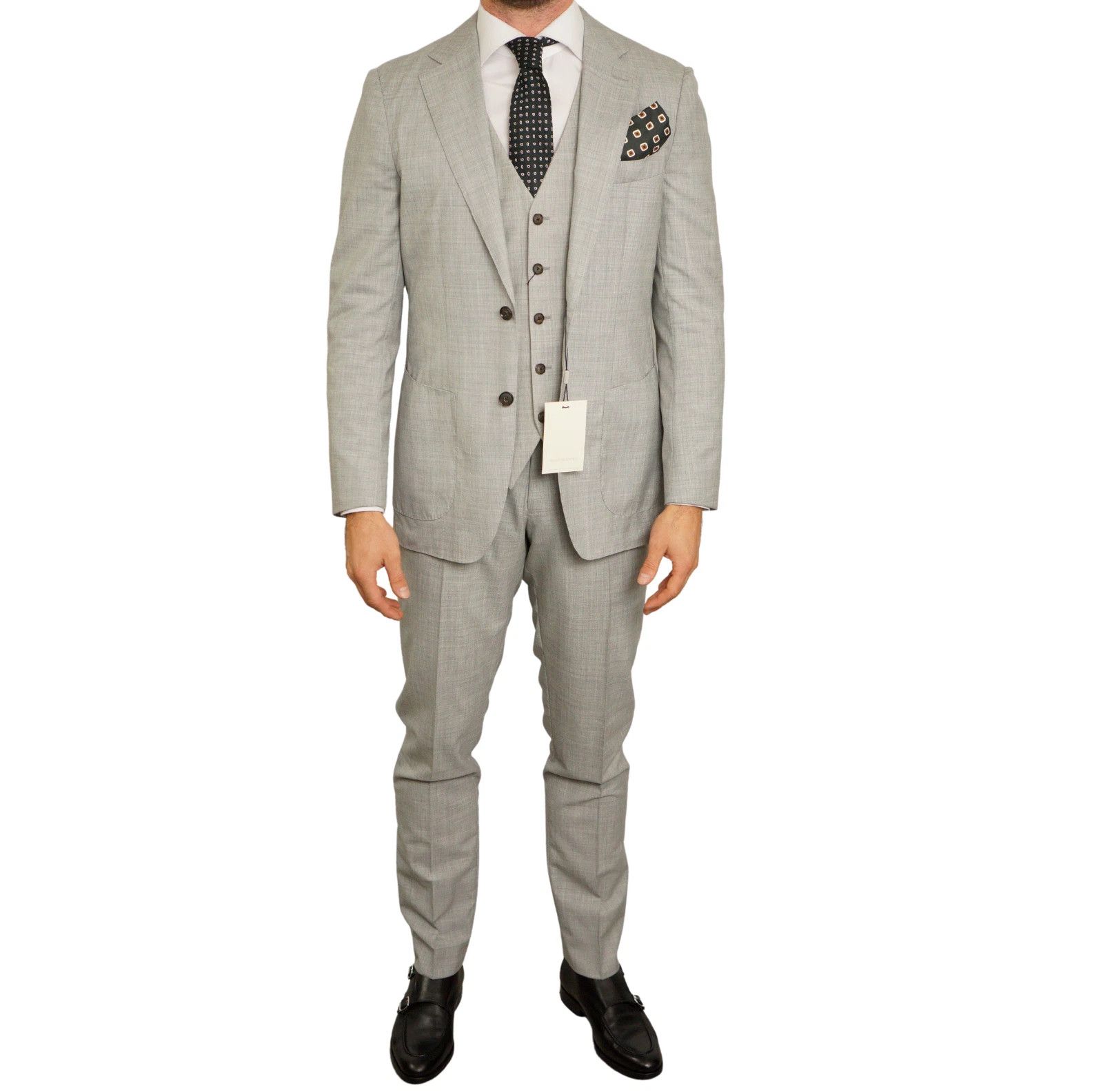 Suitsupply Men Suitsupply Suit 3 Piece Havana Patch HL Wool Grey US38 Size 38R - 1 Thumbnail