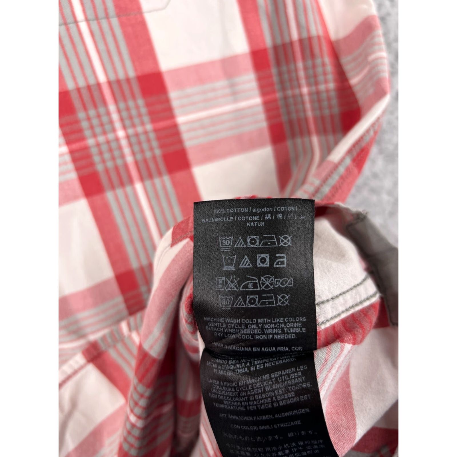 Guess GUESS Shirt Mens Large Red Plaid Button-Up Slim Cotton Shirt Size US L / EU 52-54 / 3 - 4 Thumbnail