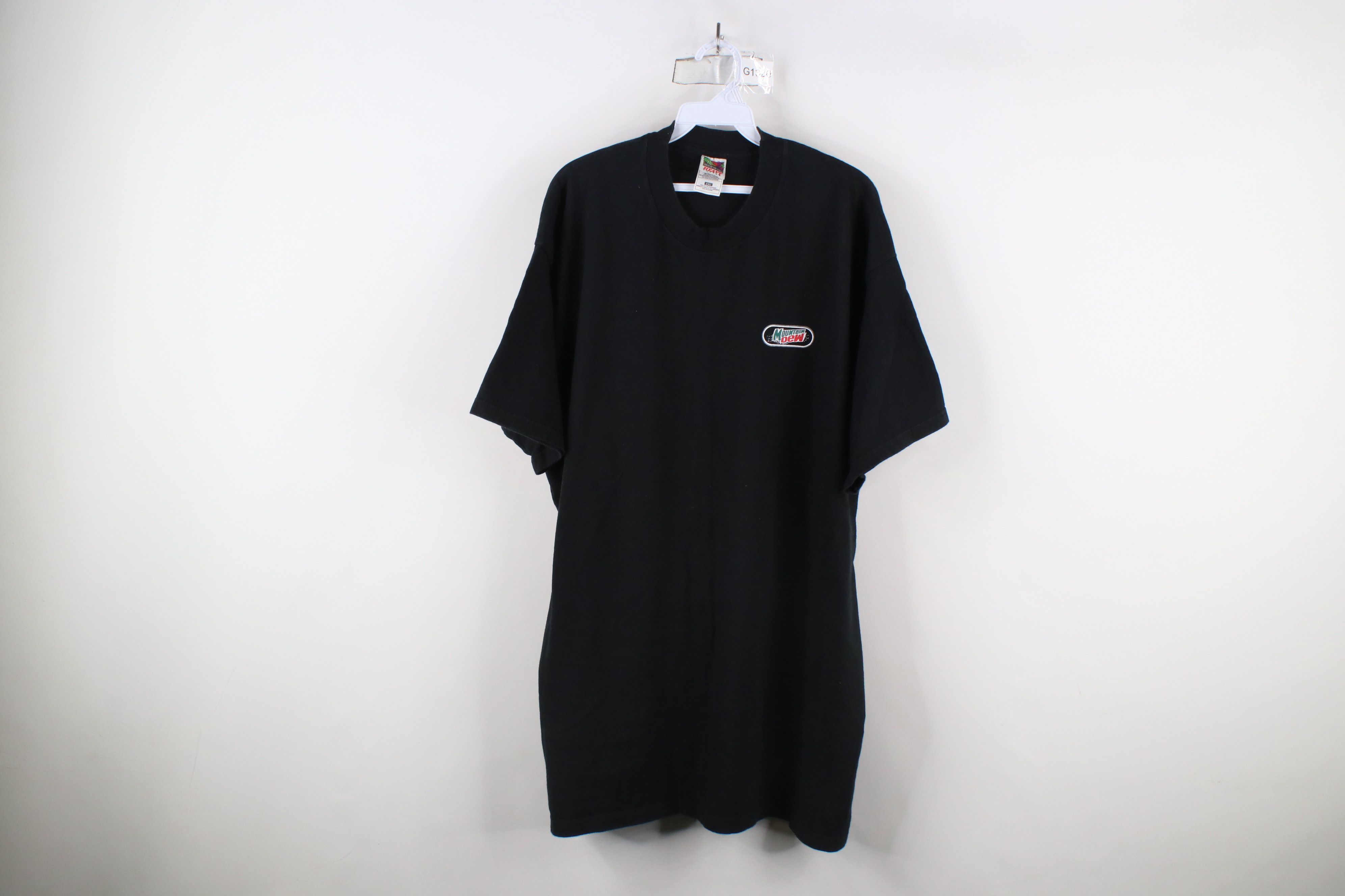 Vintage Vintage 90s Mountain Dew Spell Out Do The Dew T-Shirt Black Size US XXL / EU 58 / 5 - 1 Thumbnail