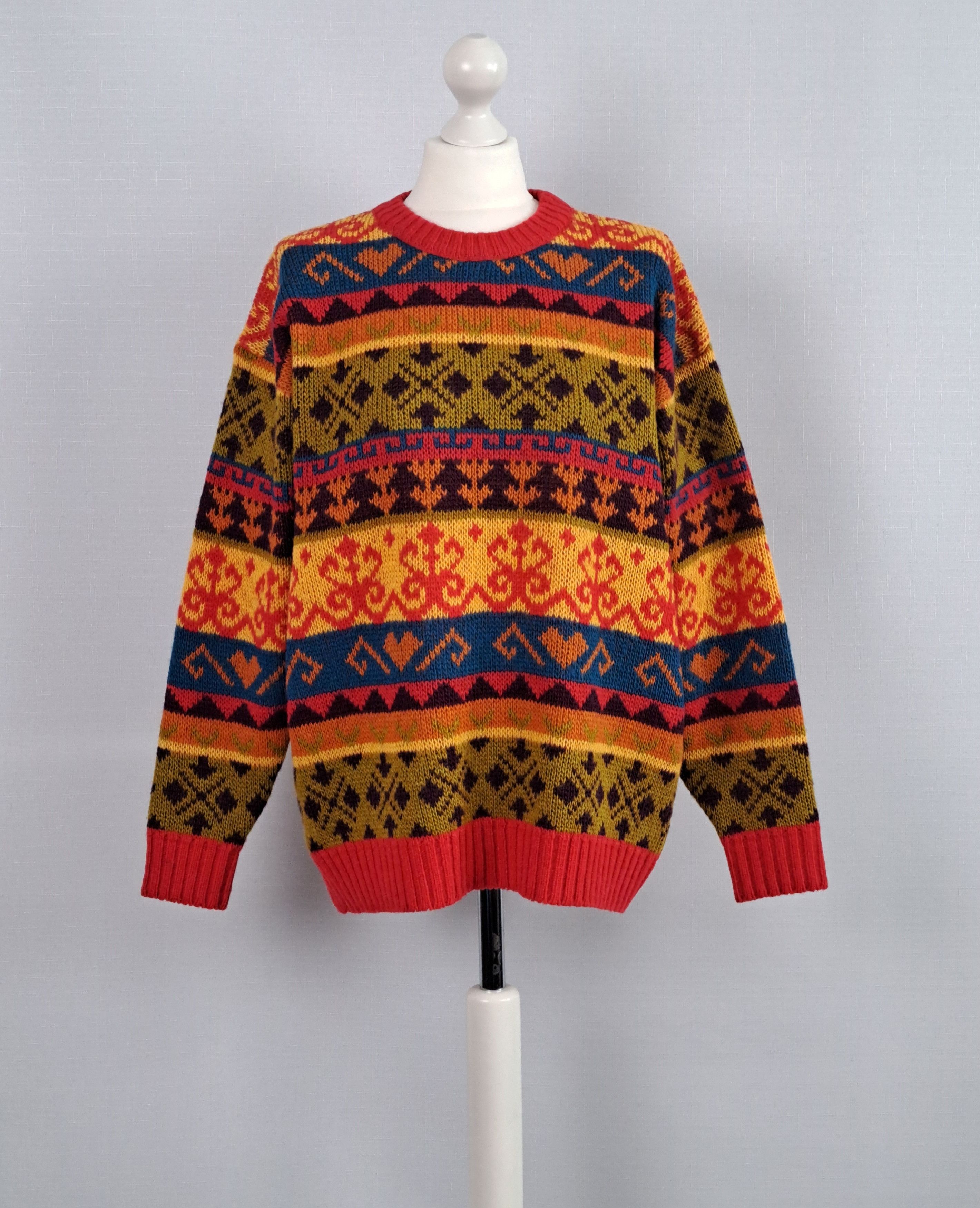 Vintage Vtg ICEWEAR wool knit crewneck sweater. Made In Iceland Size US L / EU 52-54 / 3 - 1 Thumbnail