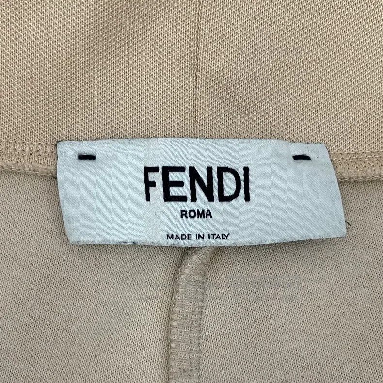 Fendi Fendi Beige side logo jacquard cotton drawstring casual st Size 24" / US 00 / IT 34 - 6 Thumbnail