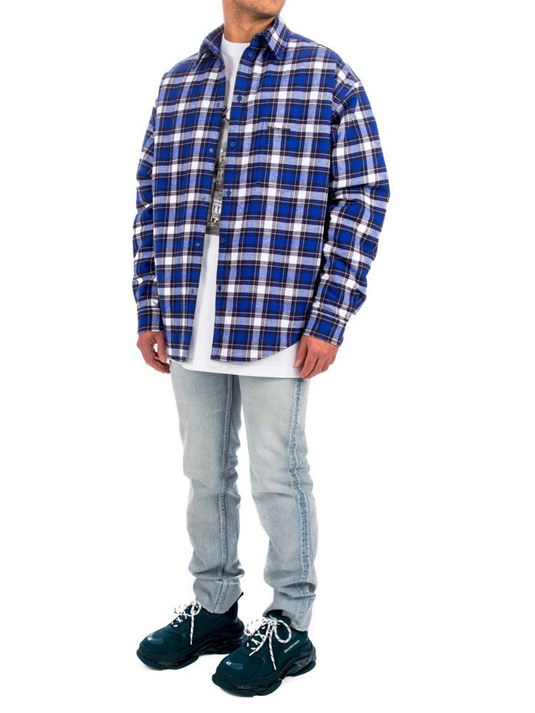 Balenciaga o1mt1gz0924 BB Corp Padded Shirt Large Fit in Multicolor Size US XS / EU 42 / 0 - 2 Thumbnail