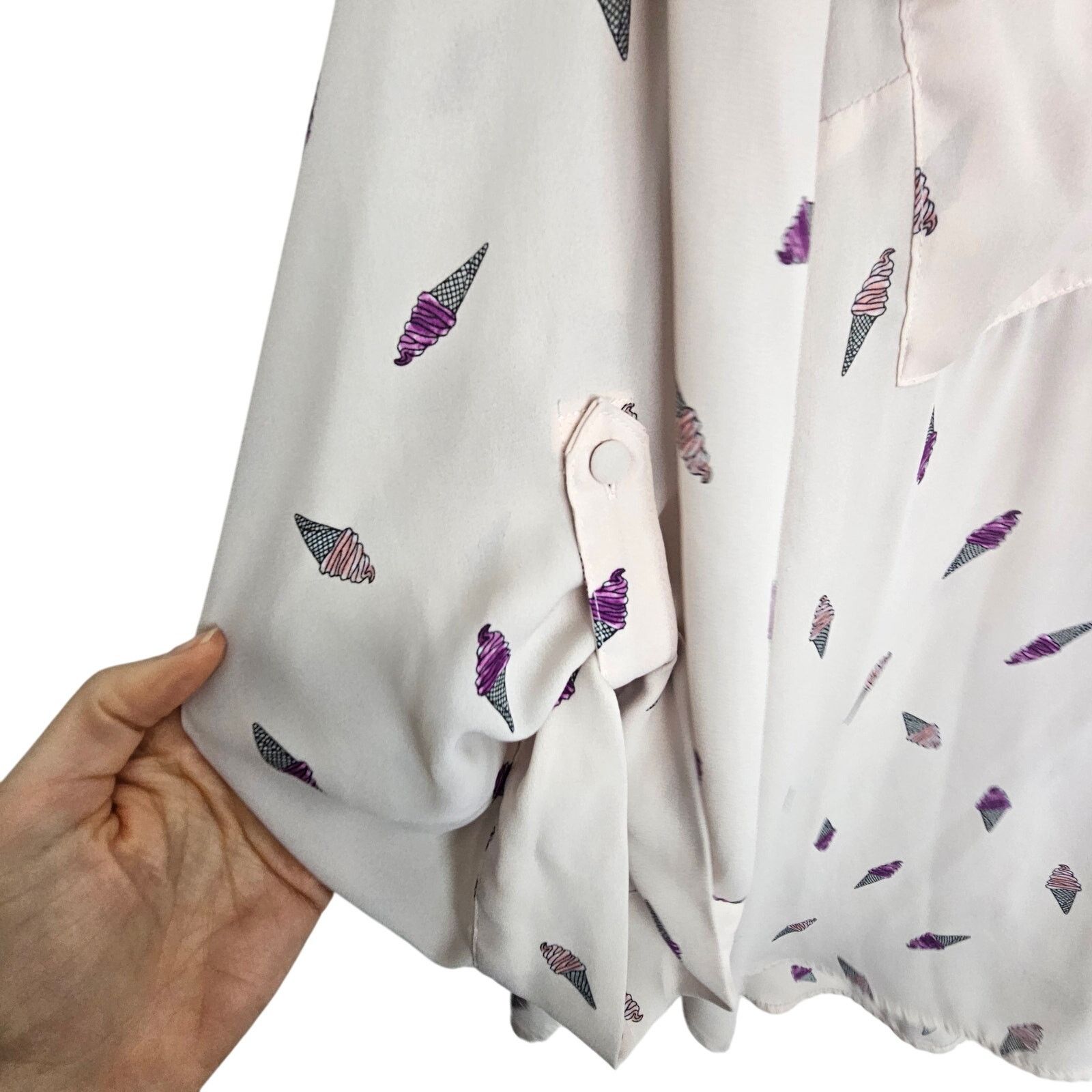 Corridor Torrid Harper Ice Cream Print Pink Blouse 3/4 Sleeve 2X Size XXL / US 16-18 / IT 52-54 - 4 Thumbnail