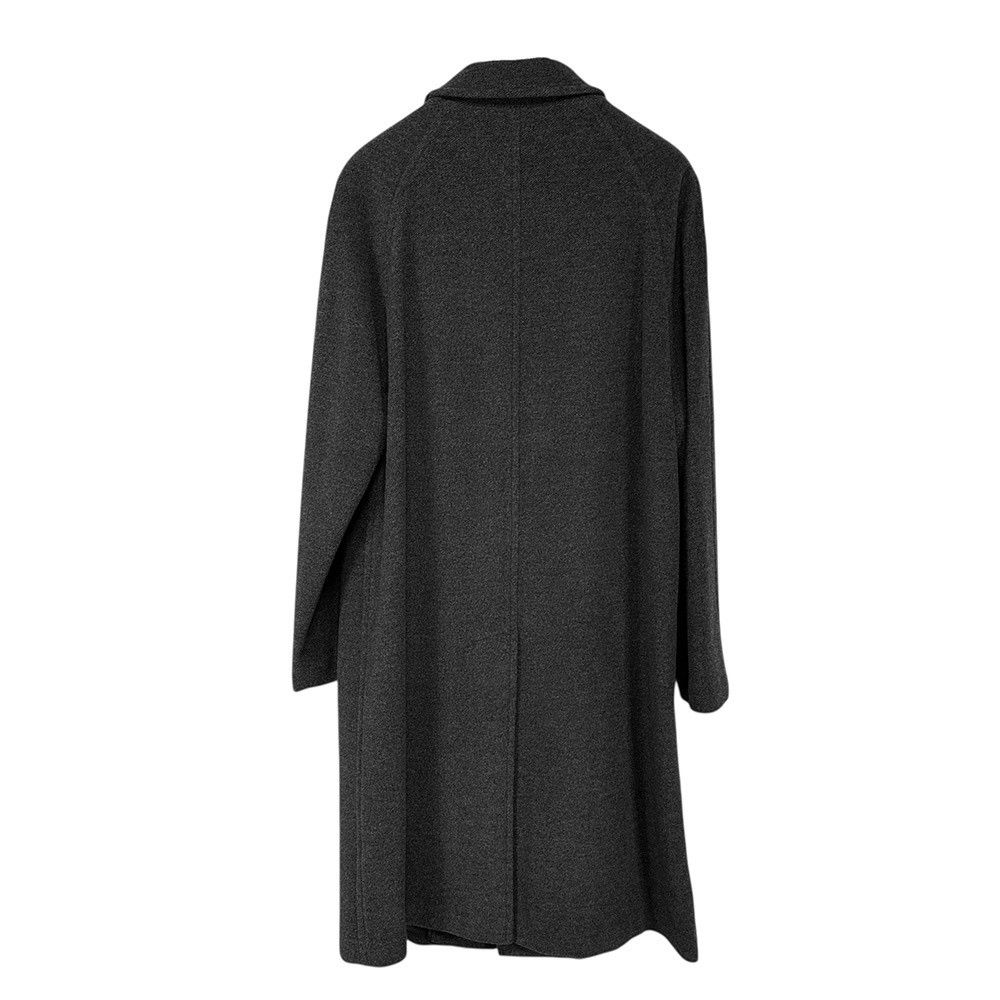 Kenzo 90s KENZO HOMME wool long coat, size 3, dark gray, Balmacaan Size US L / EU 52-54 / 3 - 2 Thumbnail