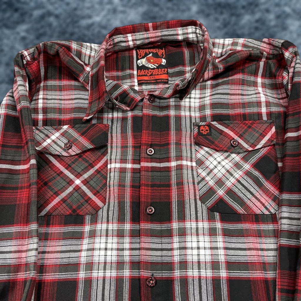 Vintage Bornscum Backstabber Shirt Mens 4XL Red Dixxon Plaid Flannel Workwear Casual Size US M / EU 48-50 / 2 - 1 Thumbnail