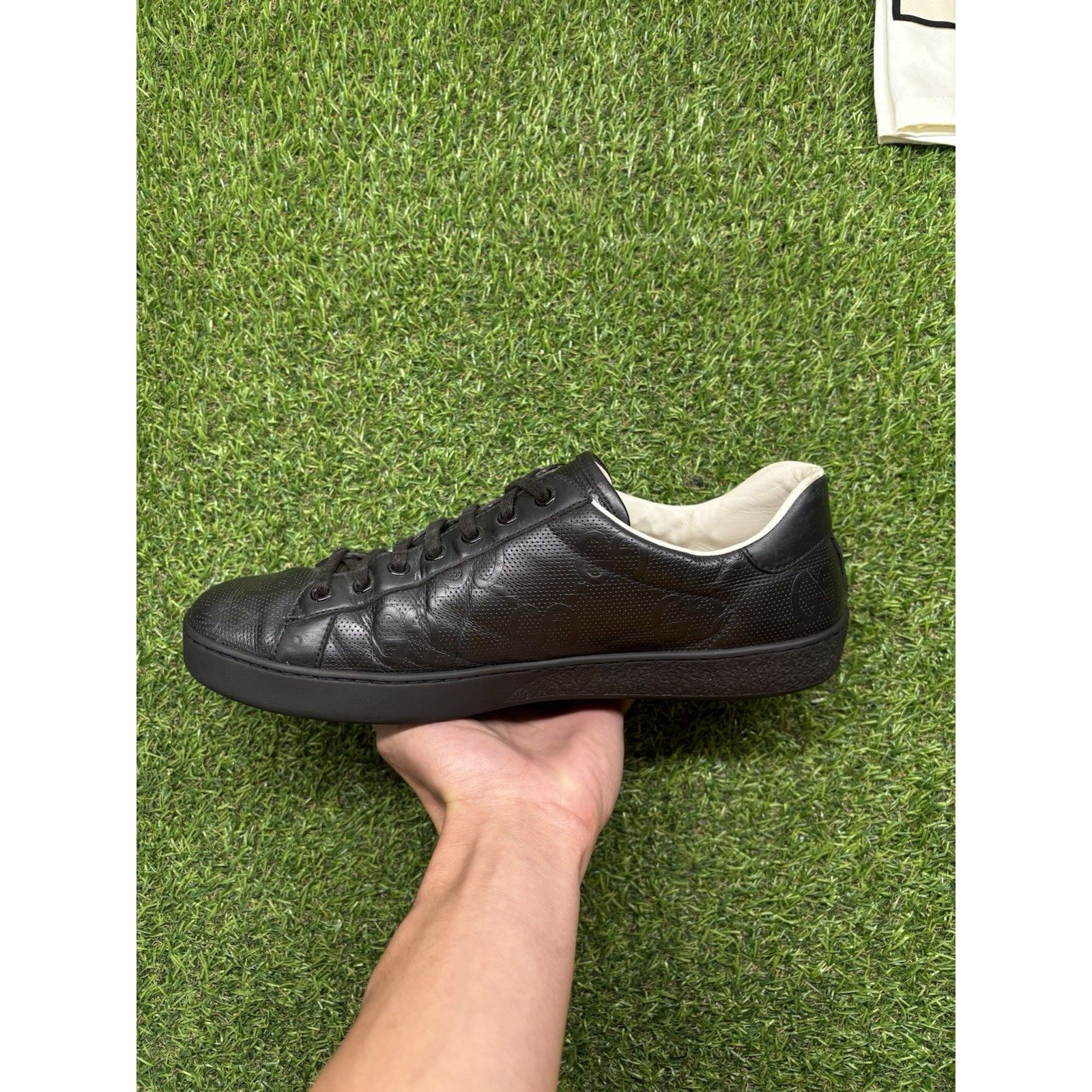 Gucci Gucci Ace GG ' Black ' | GOOD CONDITION! Size US 10 / EU 43 - 4 Thumbnail