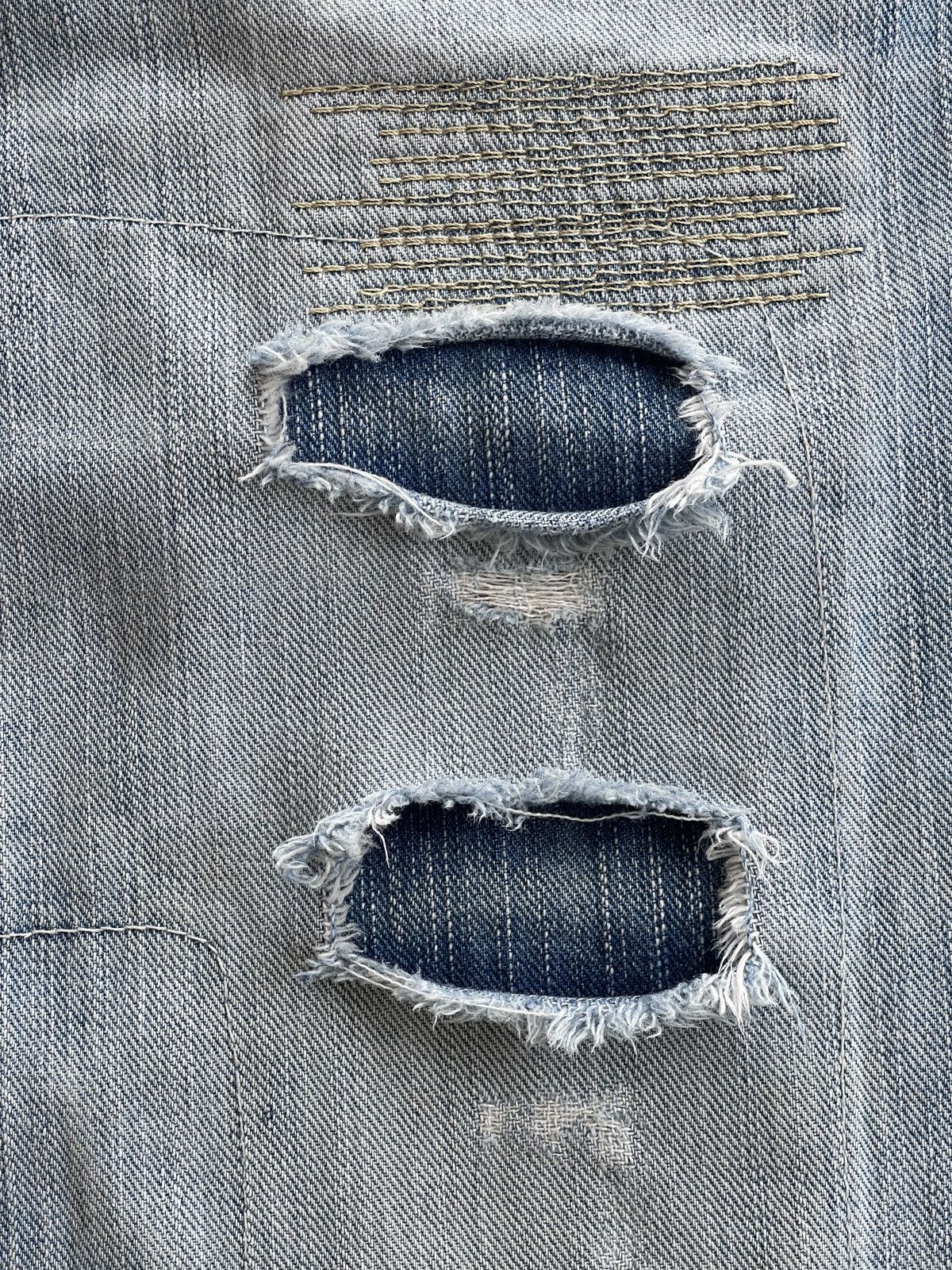 Vintage Vintage Edwin EV Distressed Patchwork Denim Size US 33 - 15 Thumbnail