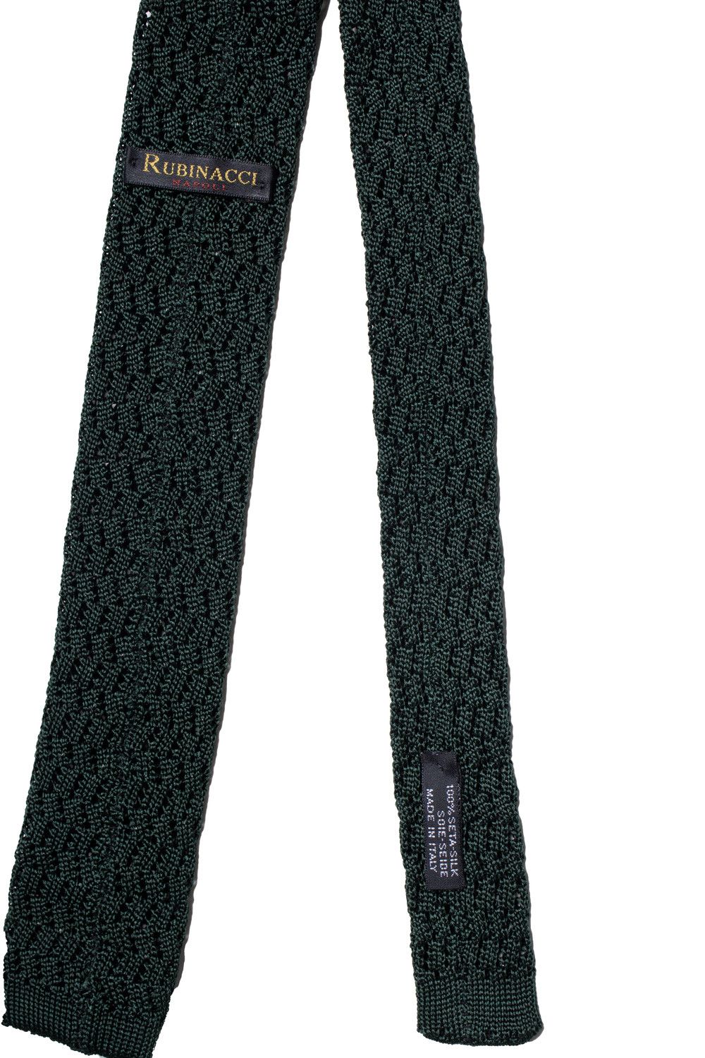 Rubinacci Rubinacci, green knitted tie scarf Size ONE SIZE - 3 Thumbnail