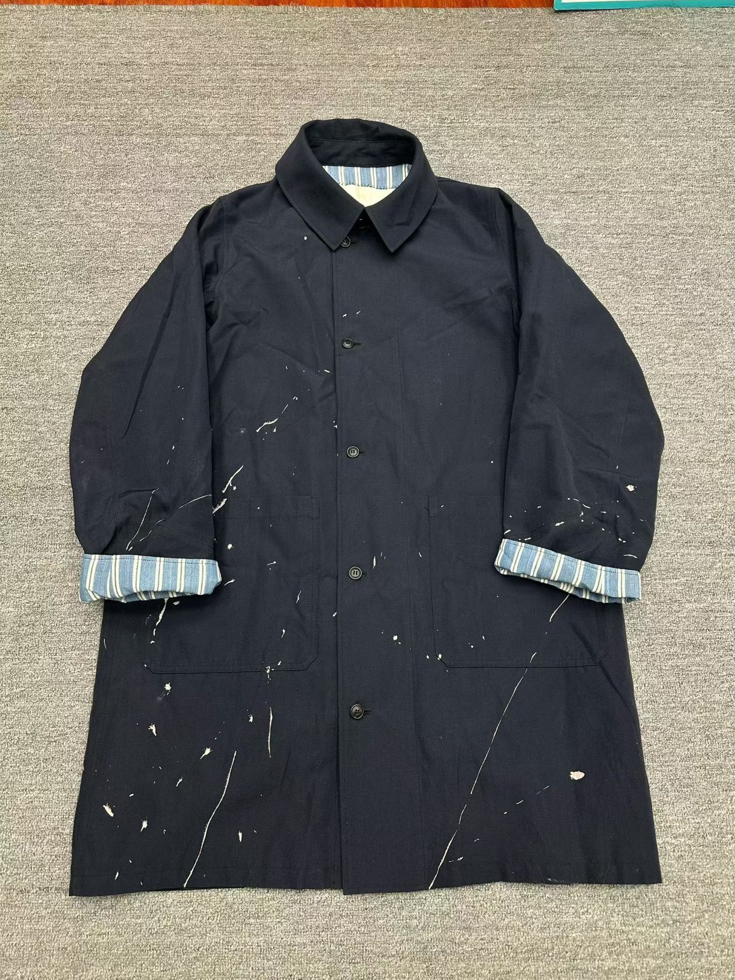 Visvim visvim 20AW Dark Blue Paint Splatter Coat Size US L / EU 52-54 / 3 - 1 Thumbnail