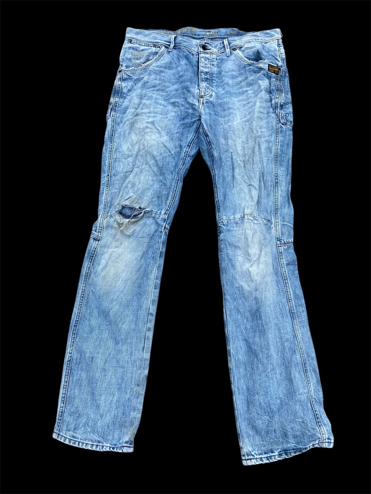 G-Star × Vintage Vintage Distress G Star Raw Denim Size US 35 - 1 Thumbnail