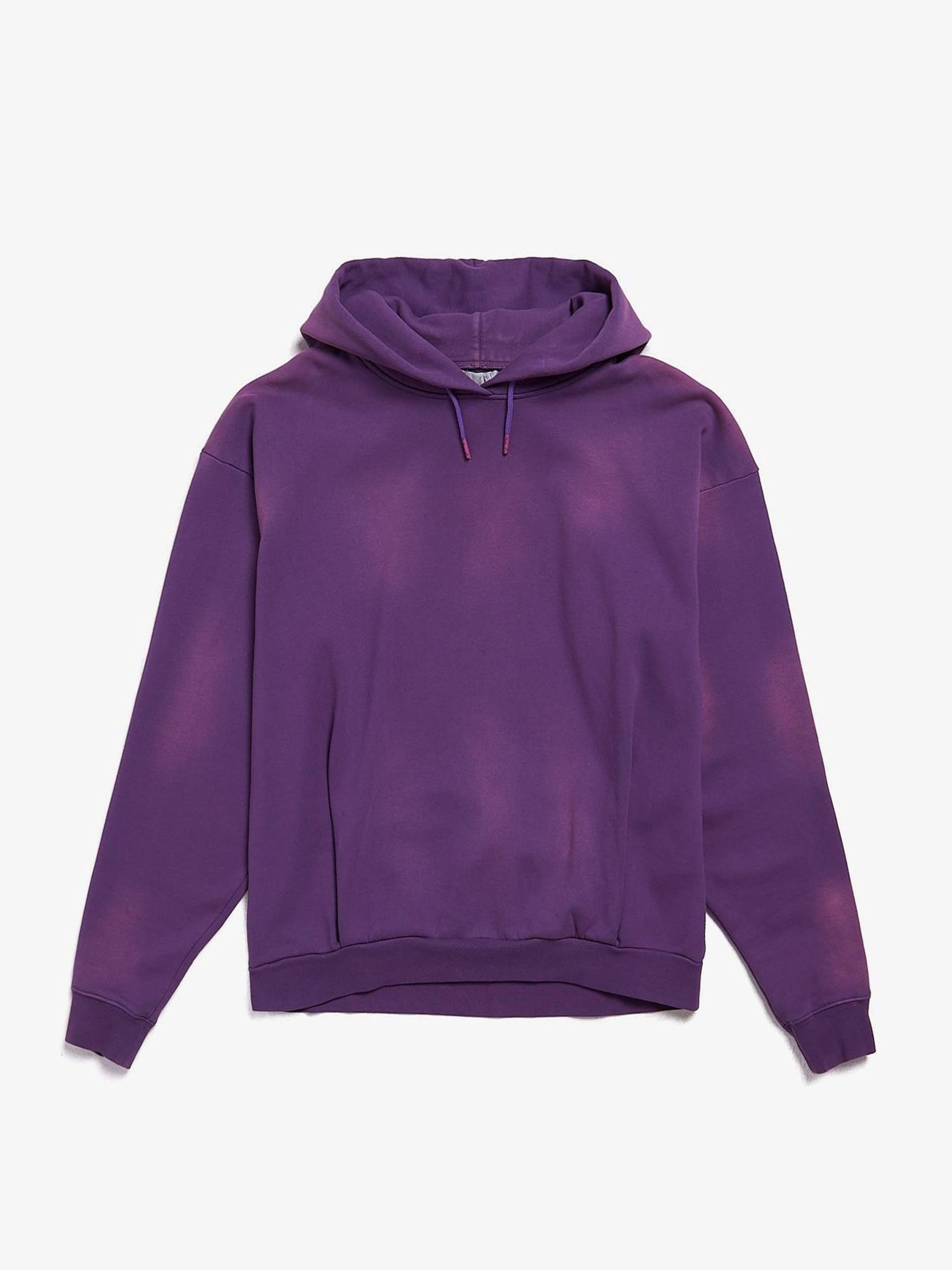 Martine Rose Purple Washed Logo Printed Cotton Hoodie Grailed