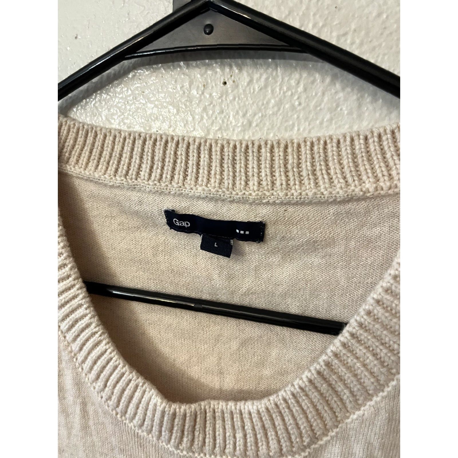 Gap Gap Sweater Woman’s 3/4 Sleeve Striped Pink Tan Large Pullover Size L / US 10 / IT 46 - 2 Thumbnail